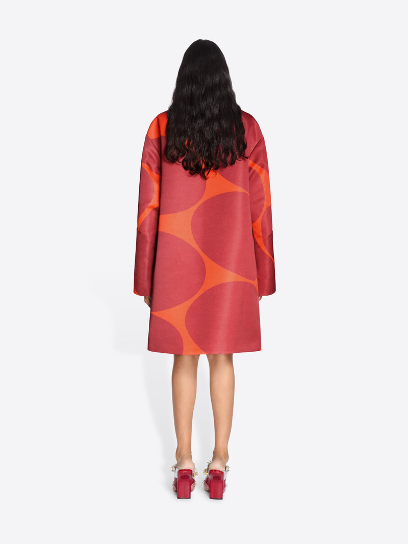 PRINTED A-LINE COAT 4