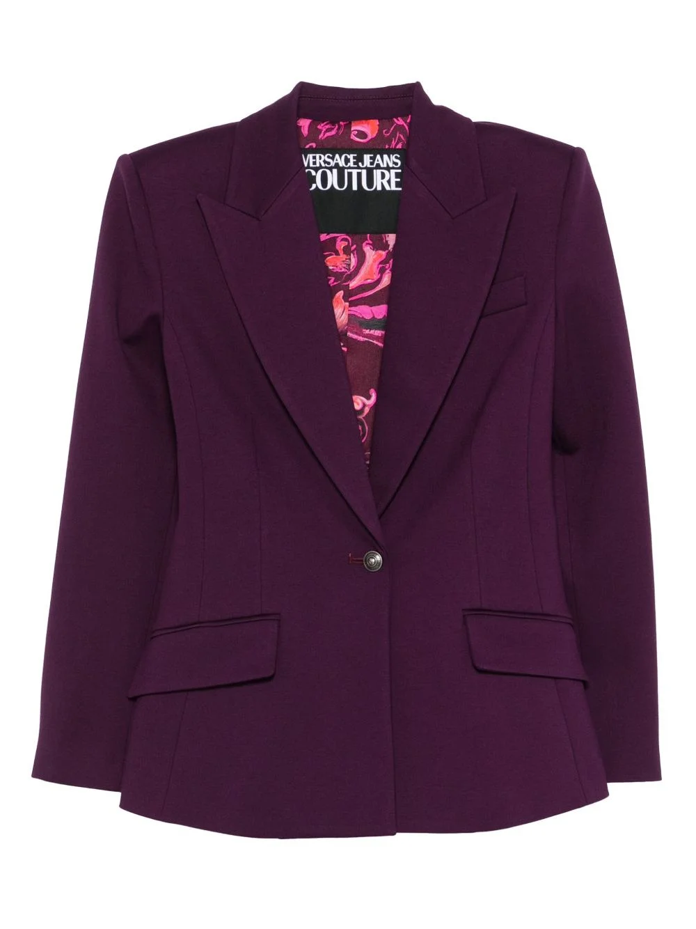 single-button notched-lapels blazer - 1