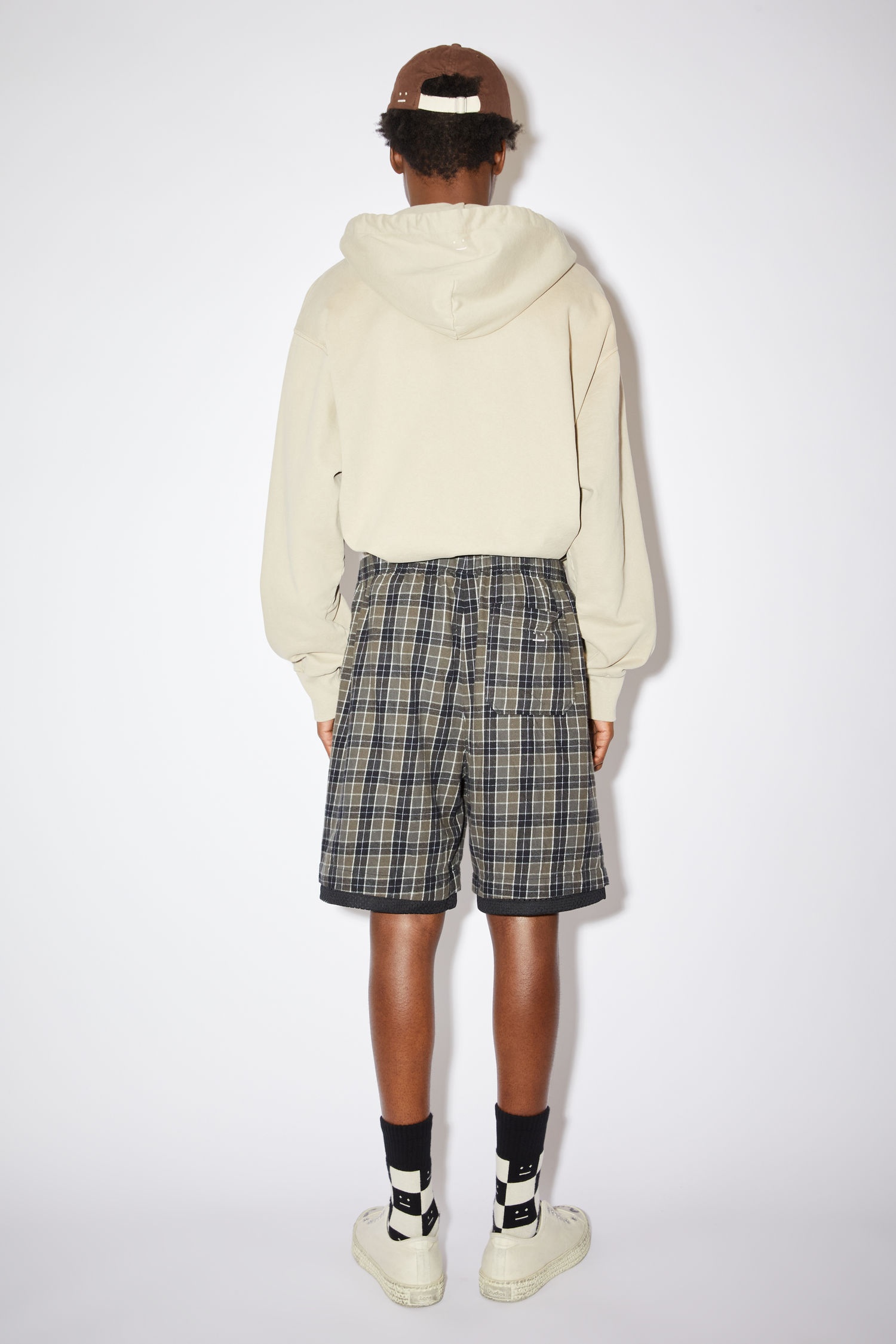 Flannel shorts - Black/grey - 3
