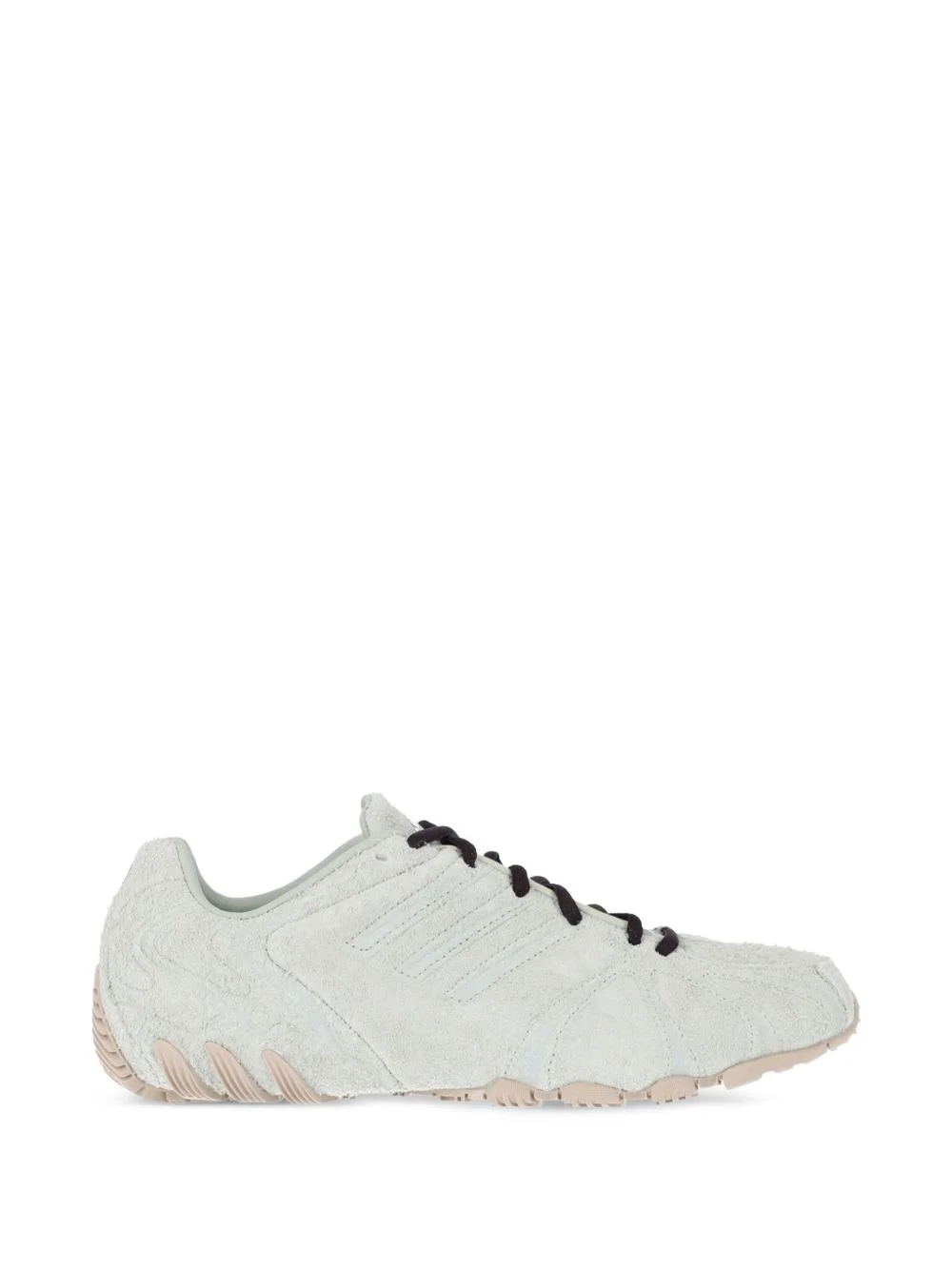 textured-finish lace-up sneakers - 1