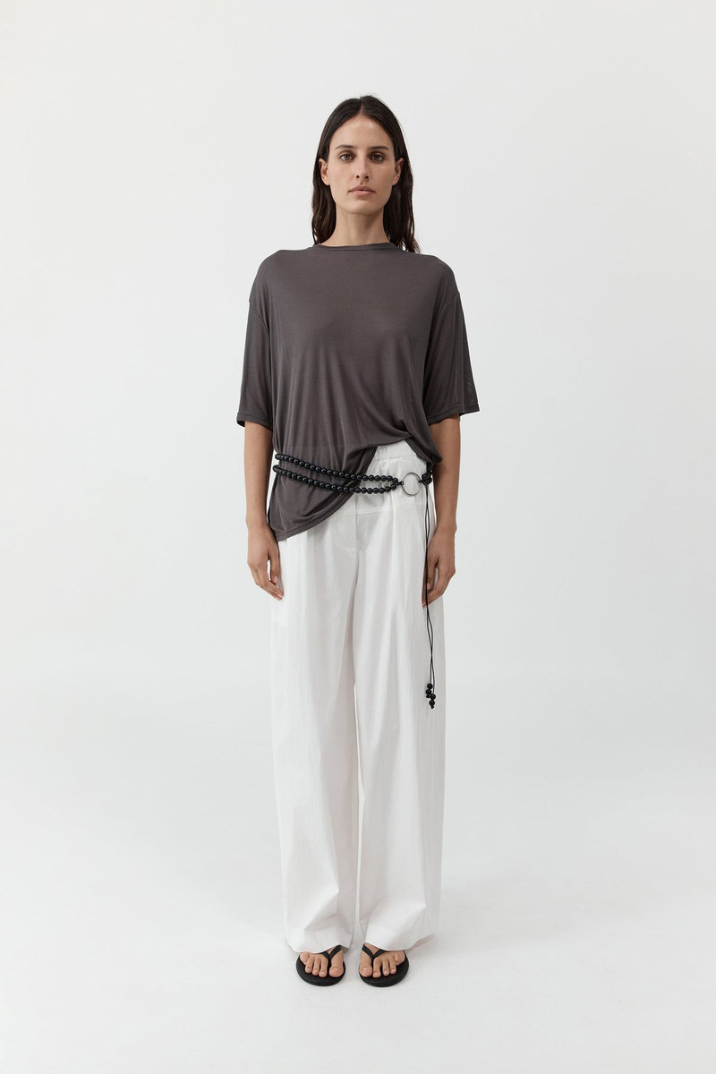 ST. AGNI Fine Jersey Relaxed Tee - Soot outlook
