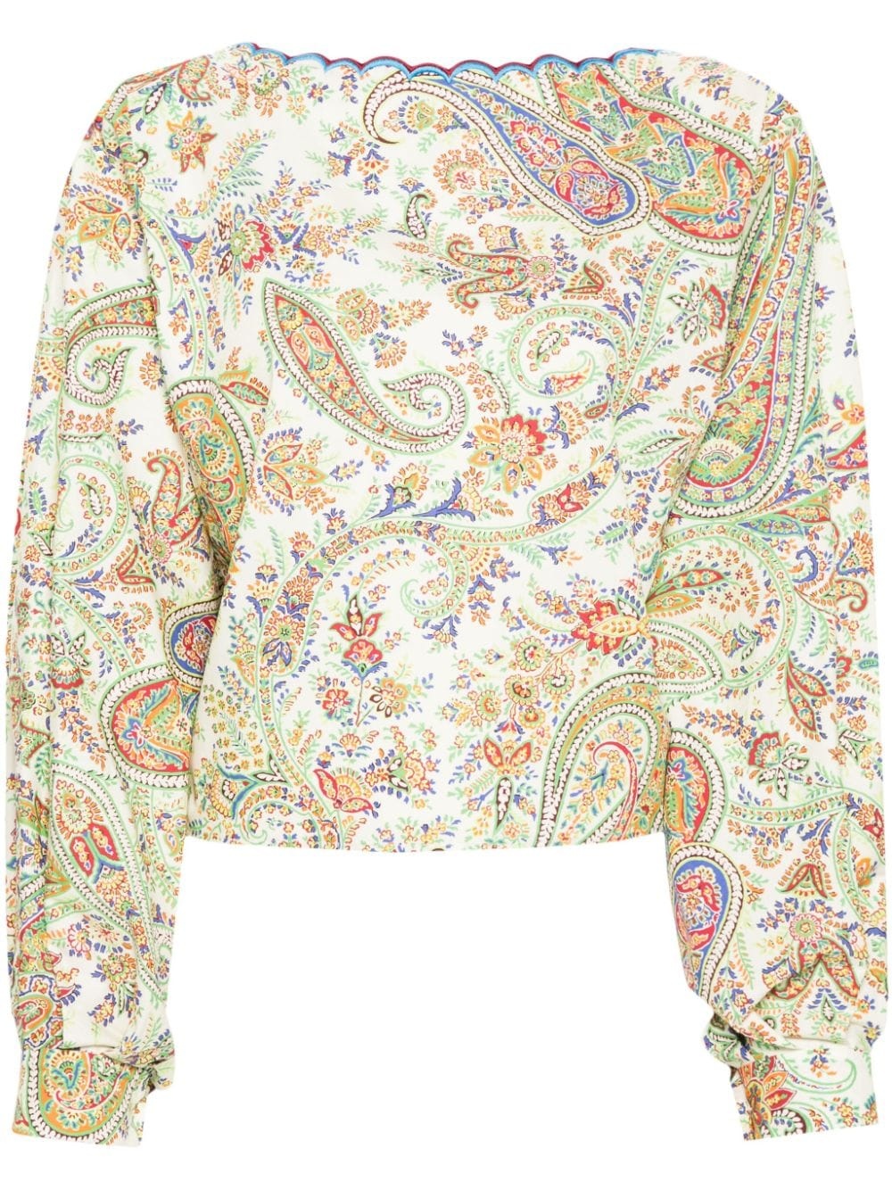 paisley-print cotton blouse - 1