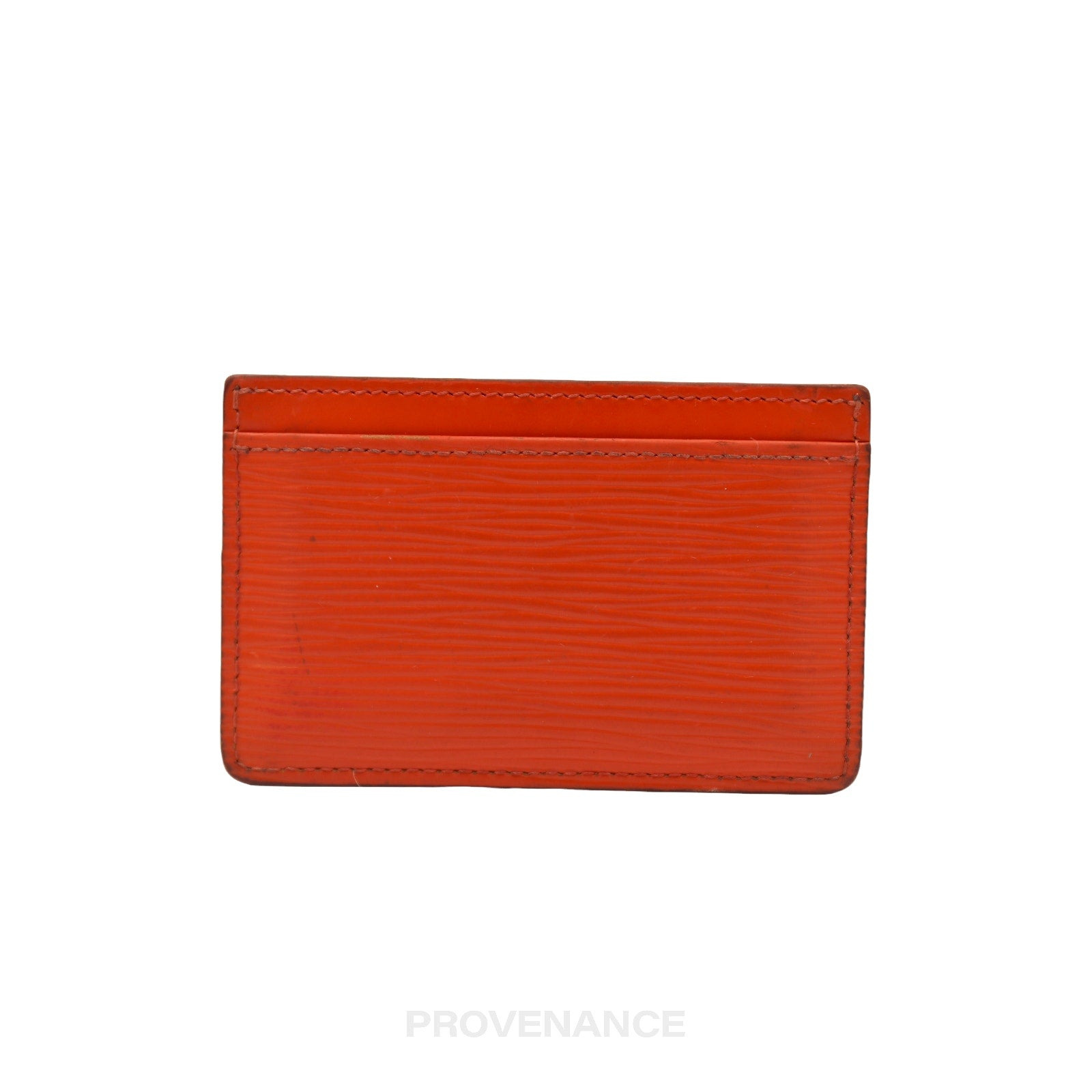 Louis Vuitton Card Holder Wallet - Orange Epi Leather - 3