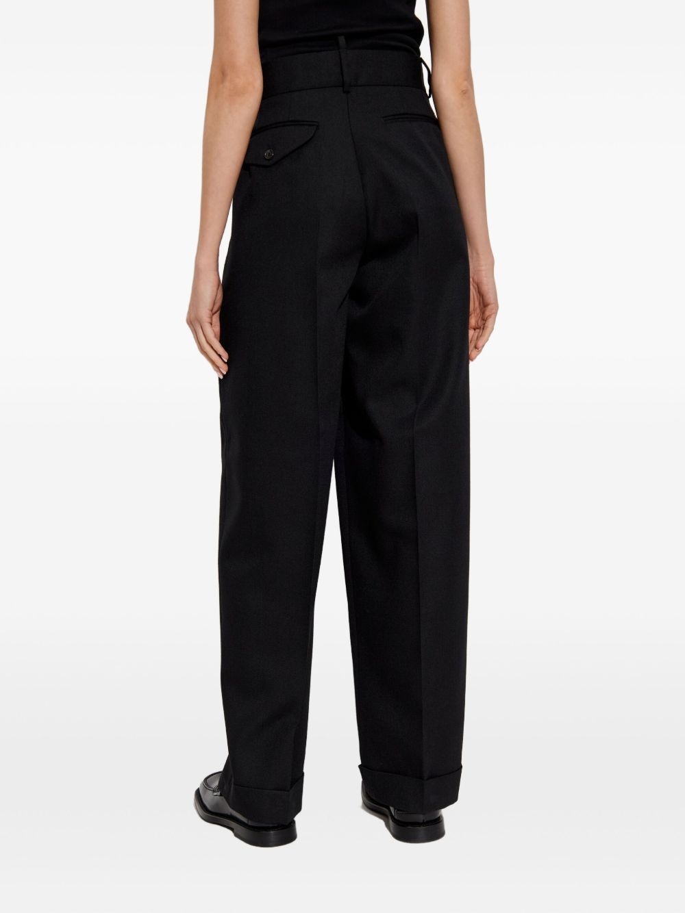 pleated wool trousers - 4