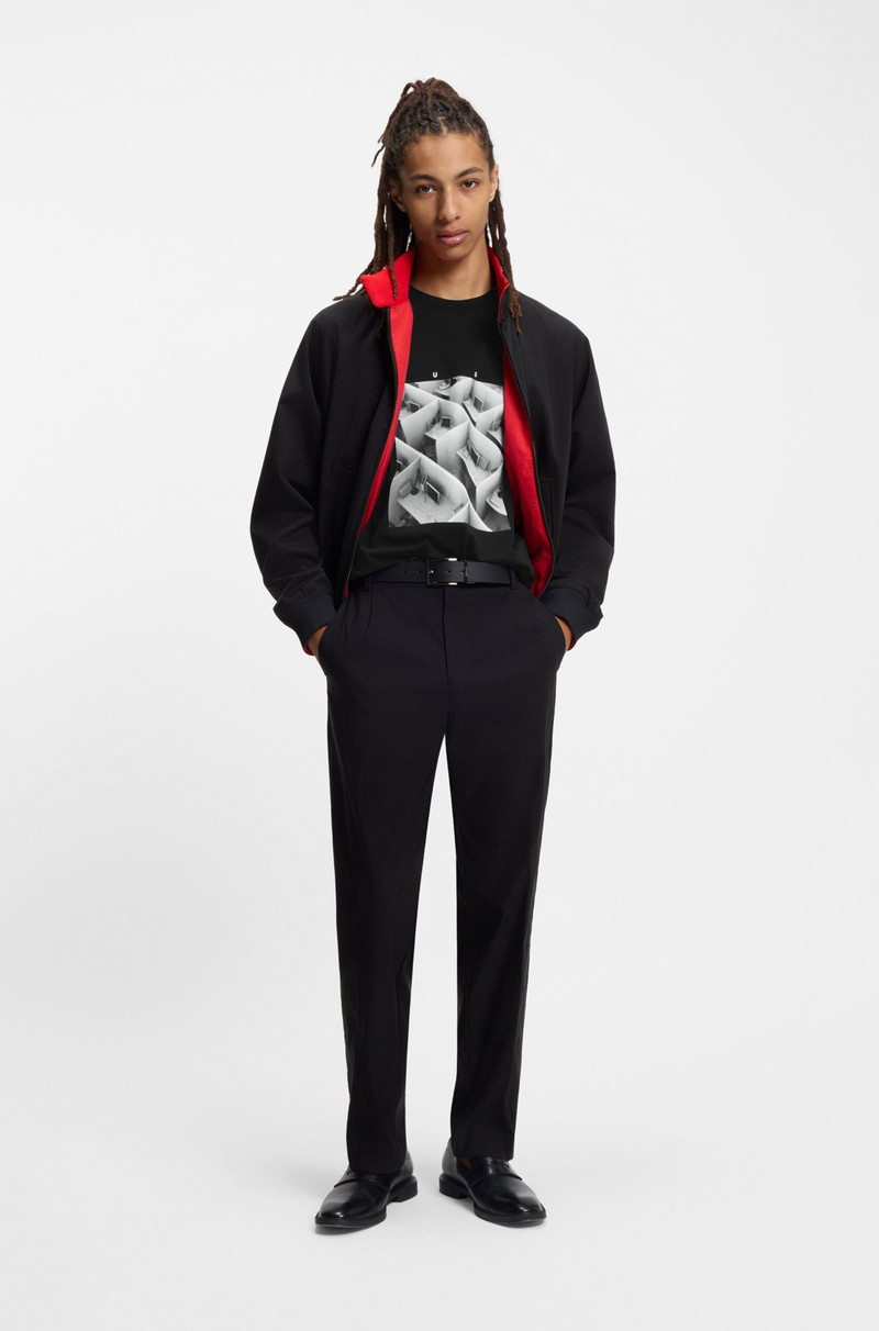 HUGO PRINTED-ARTWORK T-SHIRT IN COTTON JERSEY outlook