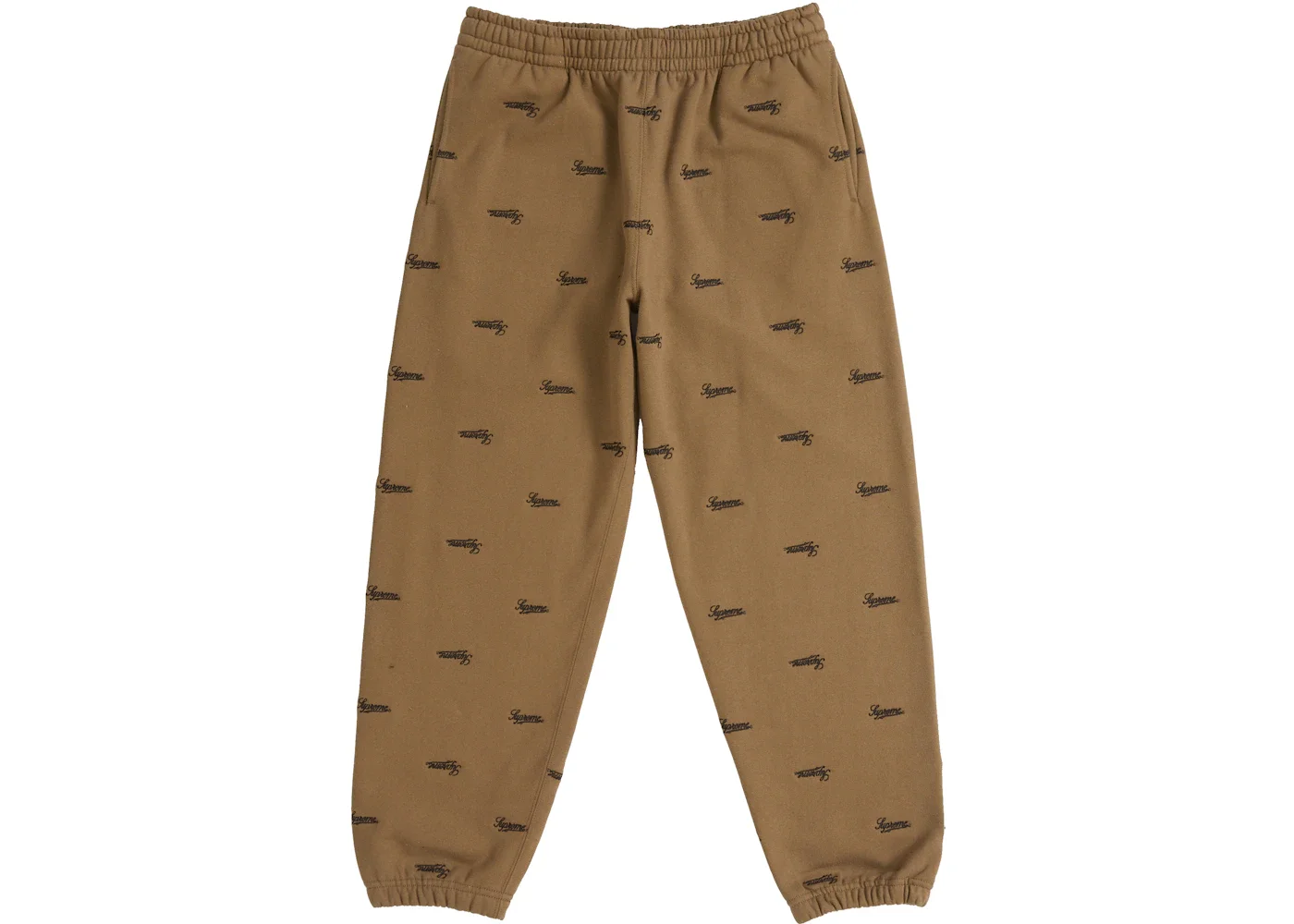 Supreme Repeat Script Sweatpant Brown - 1