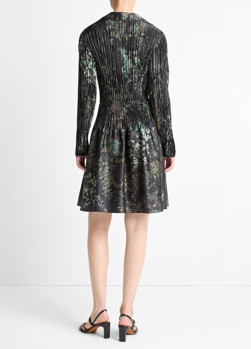 Vince Grape Vine Crushed Satin Shirt Dress outlook