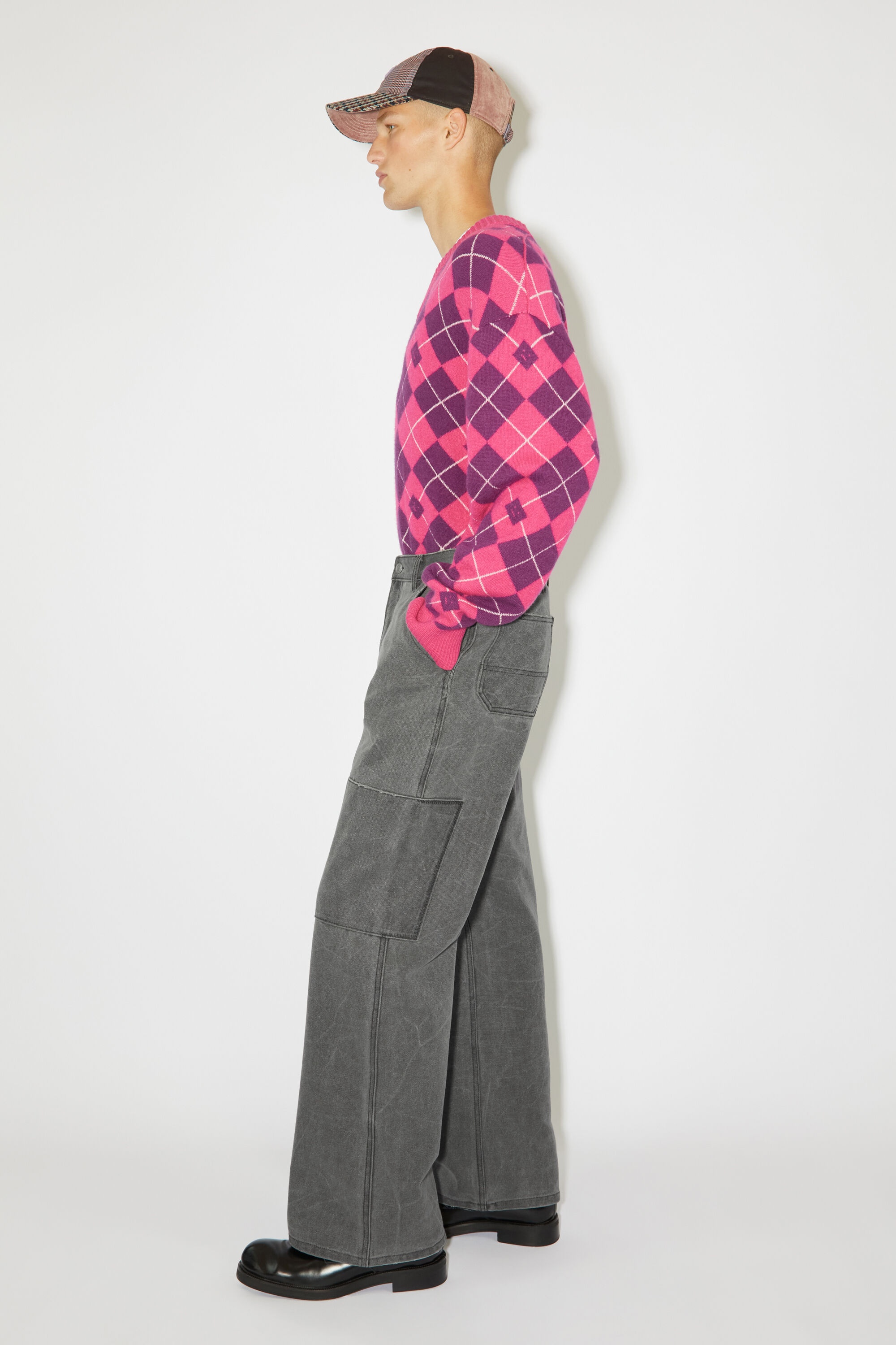 Patch canvas trousers - Carbon grey - 4