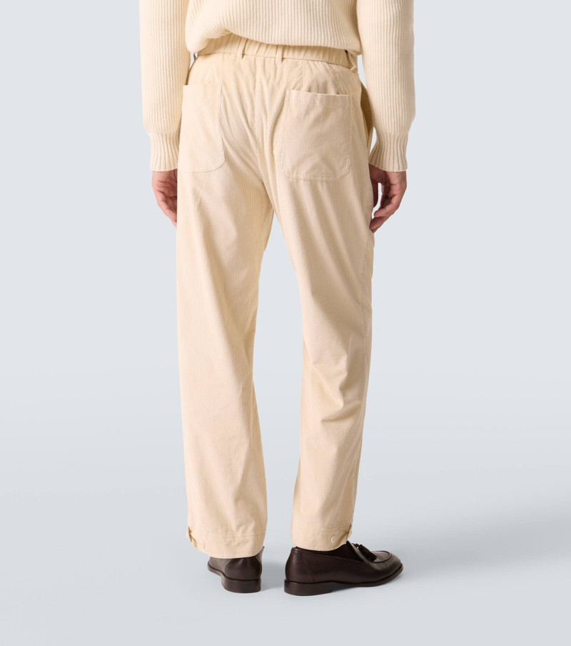 Cotton and wool corduroy straight pants 4