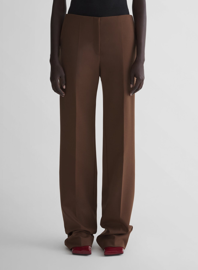 MUGLER brown low waist straight trousers outlook