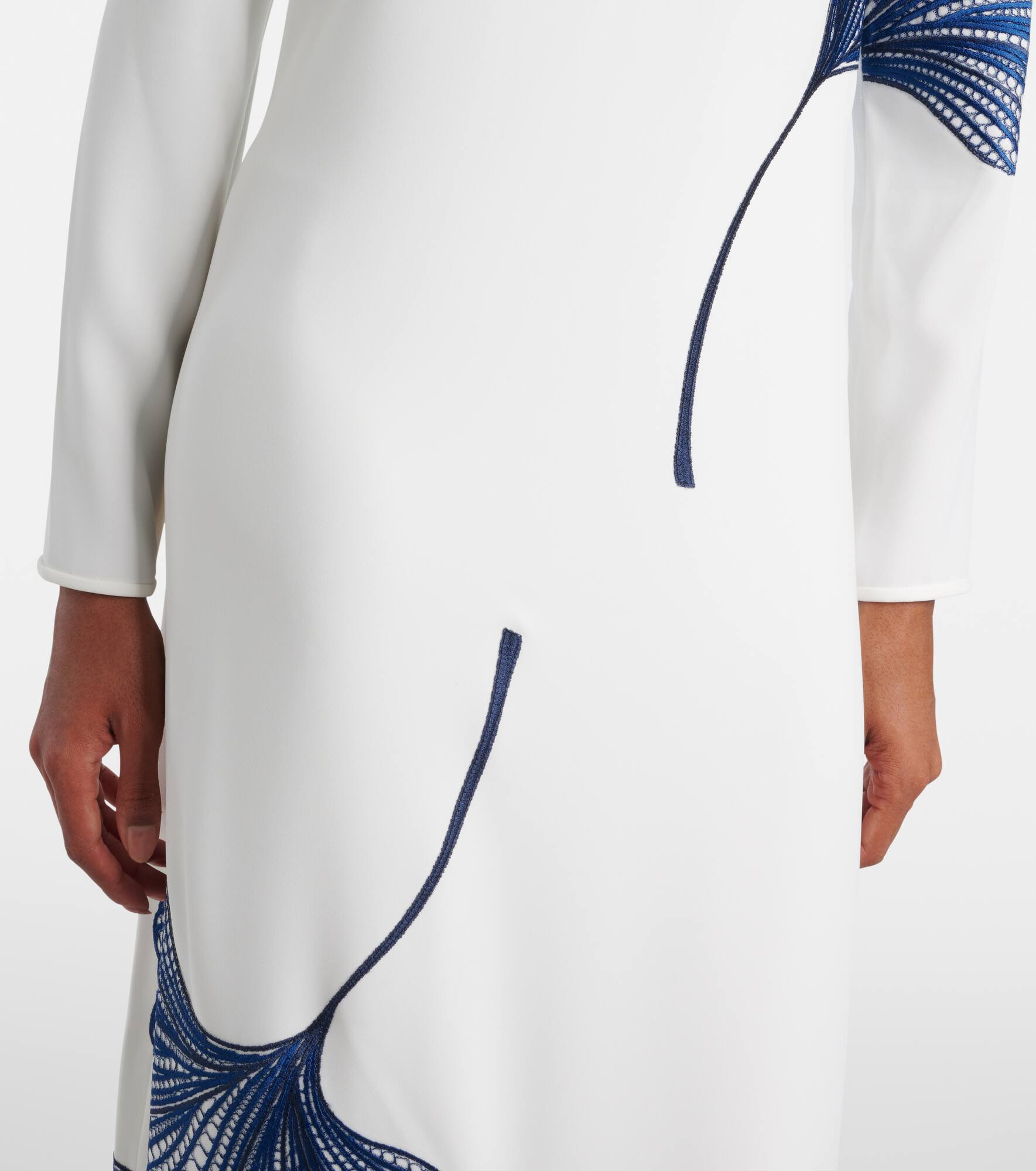 Austie embroidered crêpe gown - 6