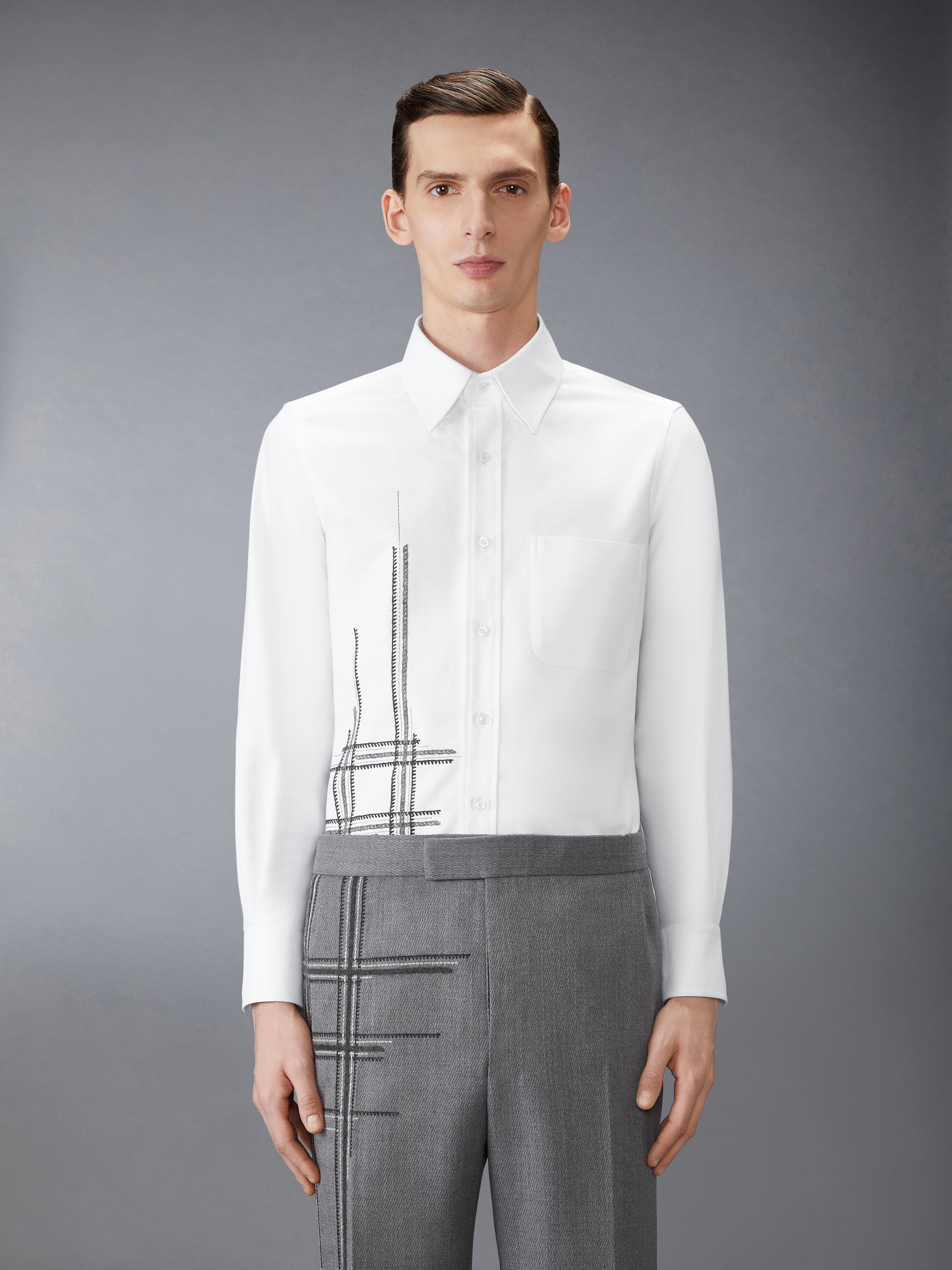OXFORD BLANKET STITCH DEGRADE SHIRT - 2