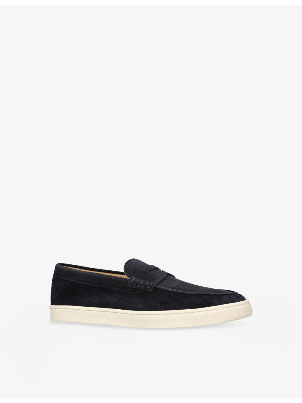Hybrid Logo-Embroidered Suede Penny Loafers - 3
