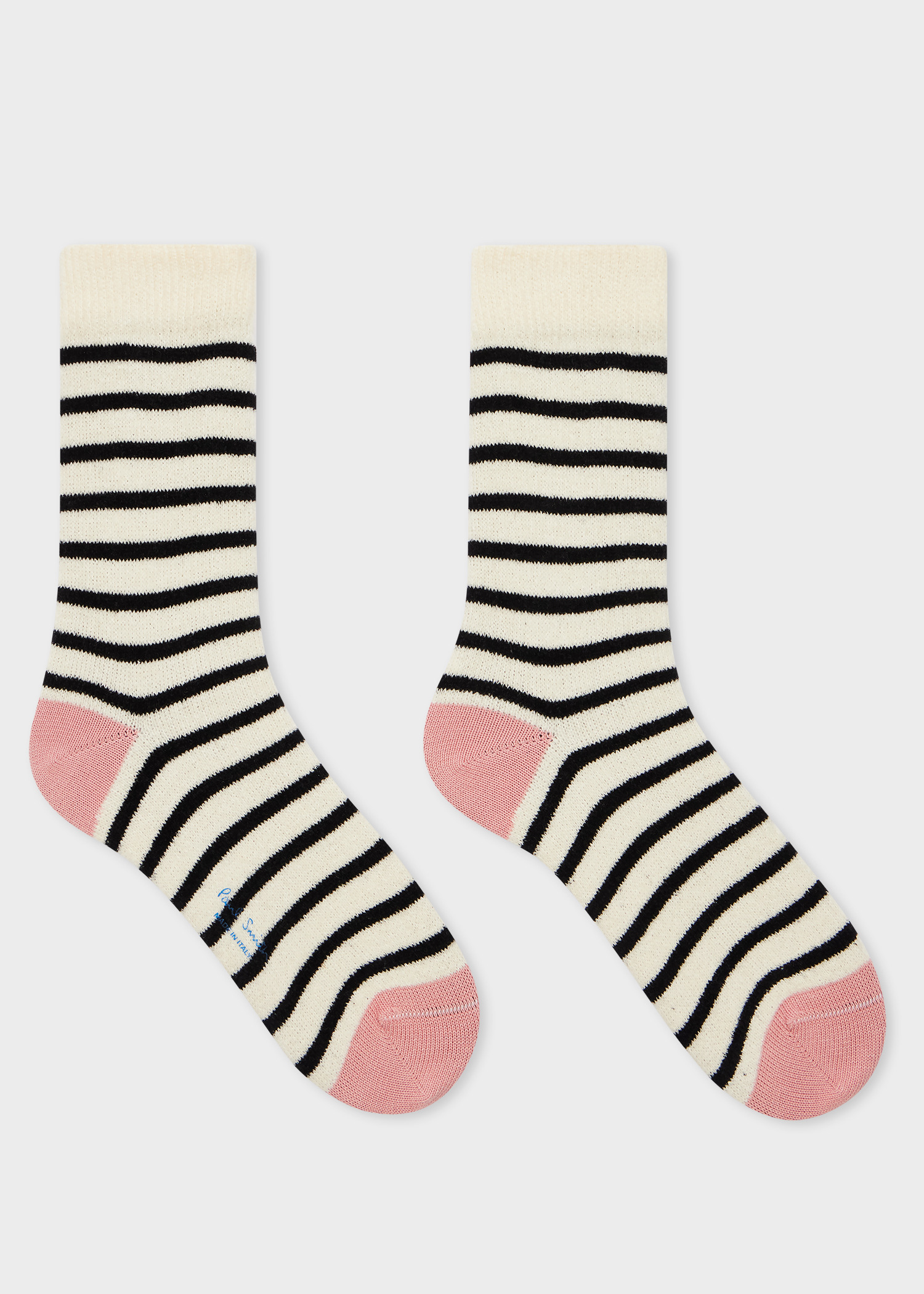 Women's Cream Stripe Socks - 2
