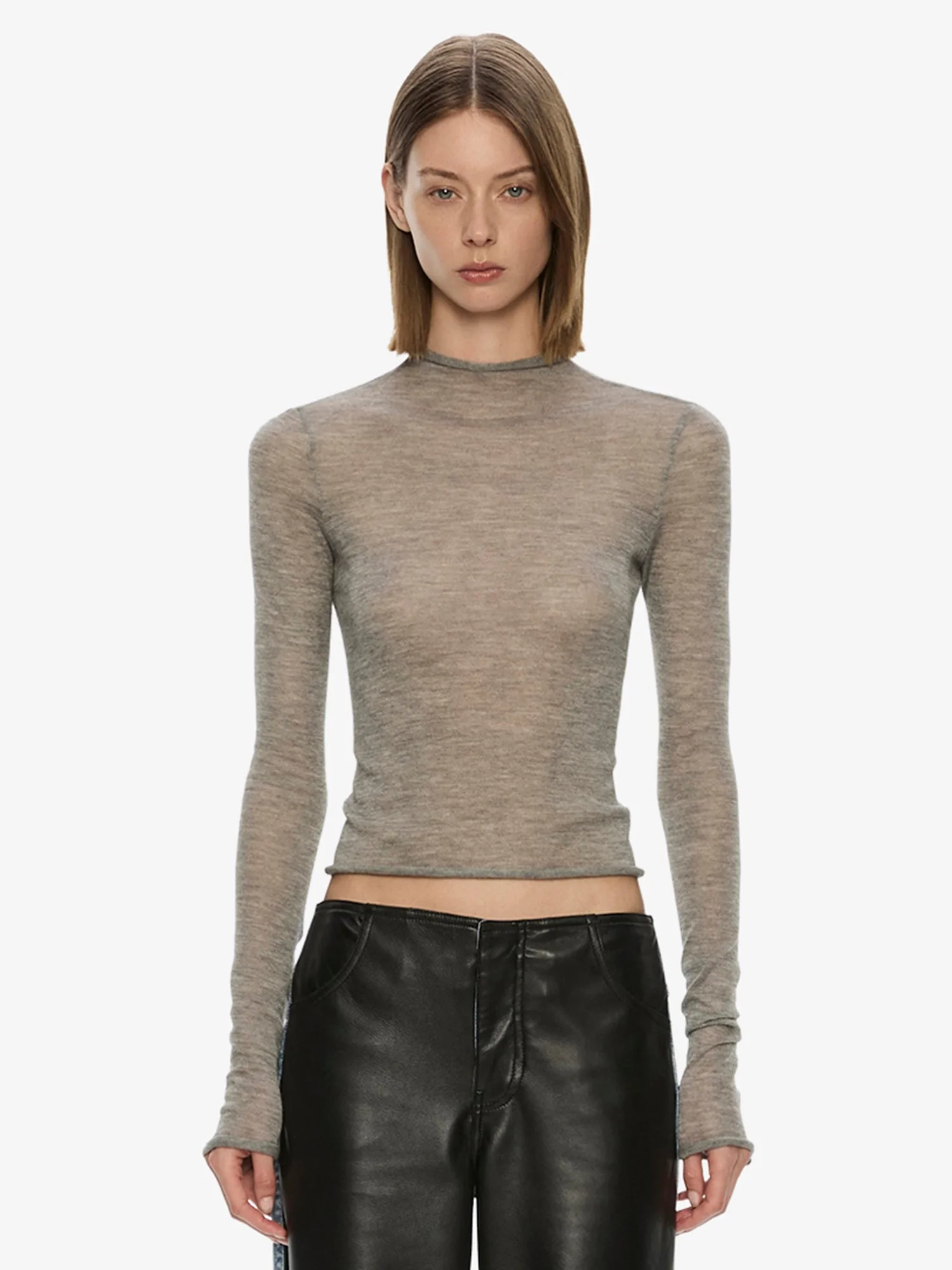 Lenny Cashmere Long Sleeve Knit Top - 1