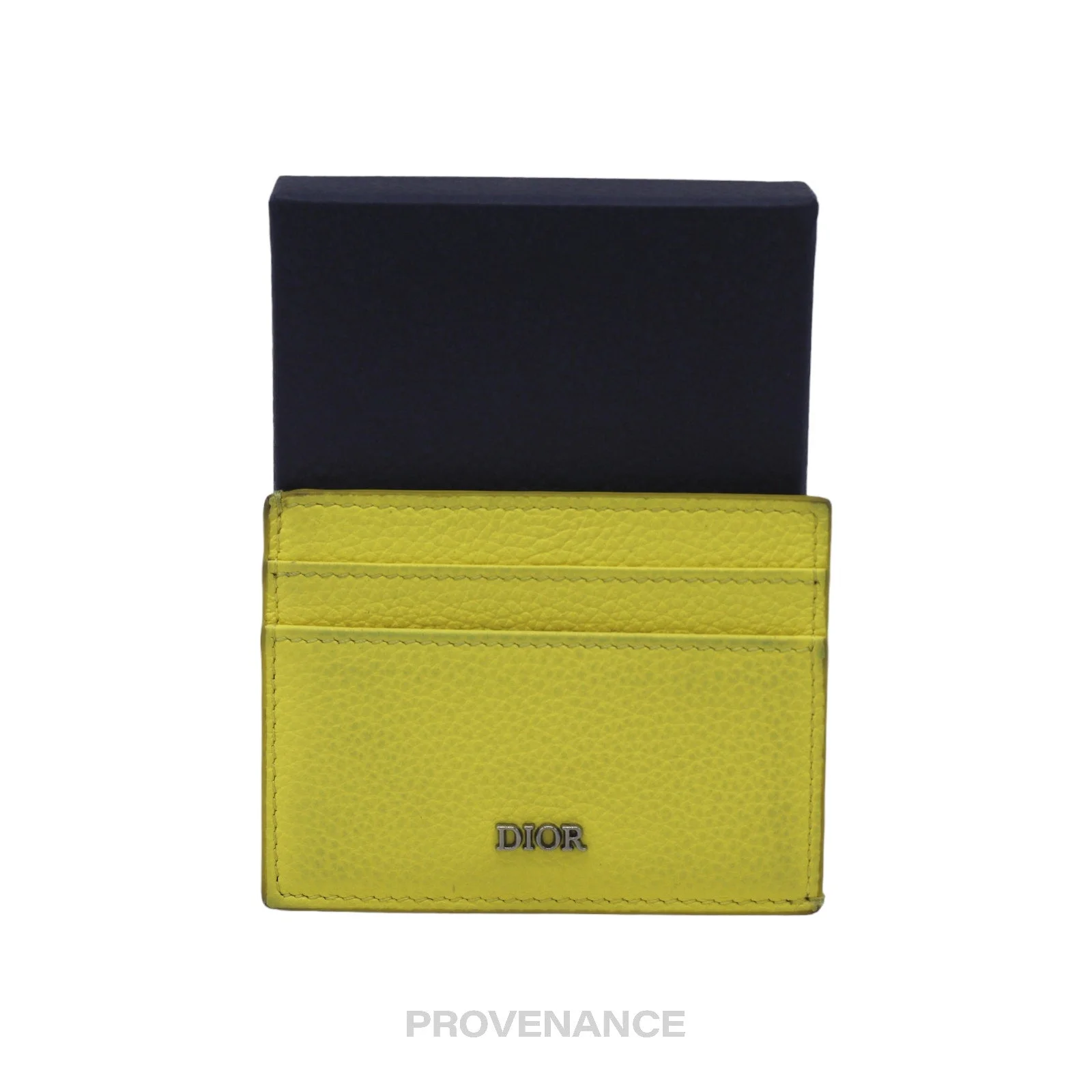 Dior Card Holder Wallet - Canary Yellow Leather - 1