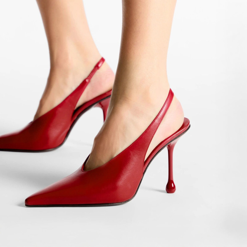 JIMMY CHOO Isa 95
Ruby Red Leather Pumps outlook