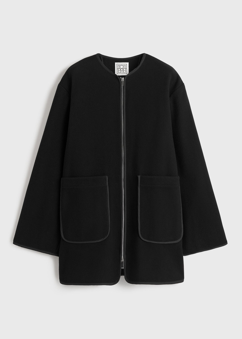 Felted wool jacket black 1
