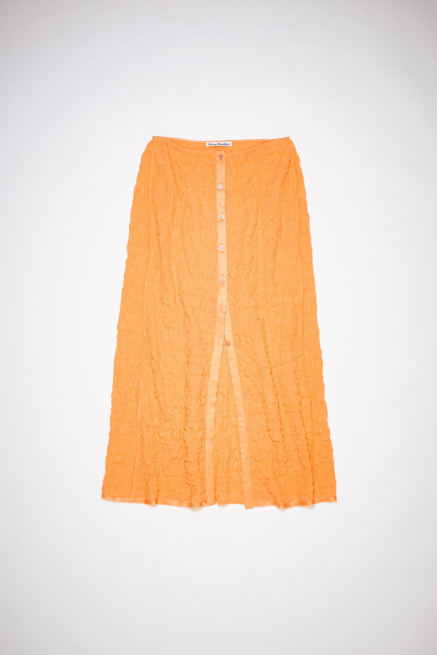 Cotton midi skirt - Apricot orange - 5