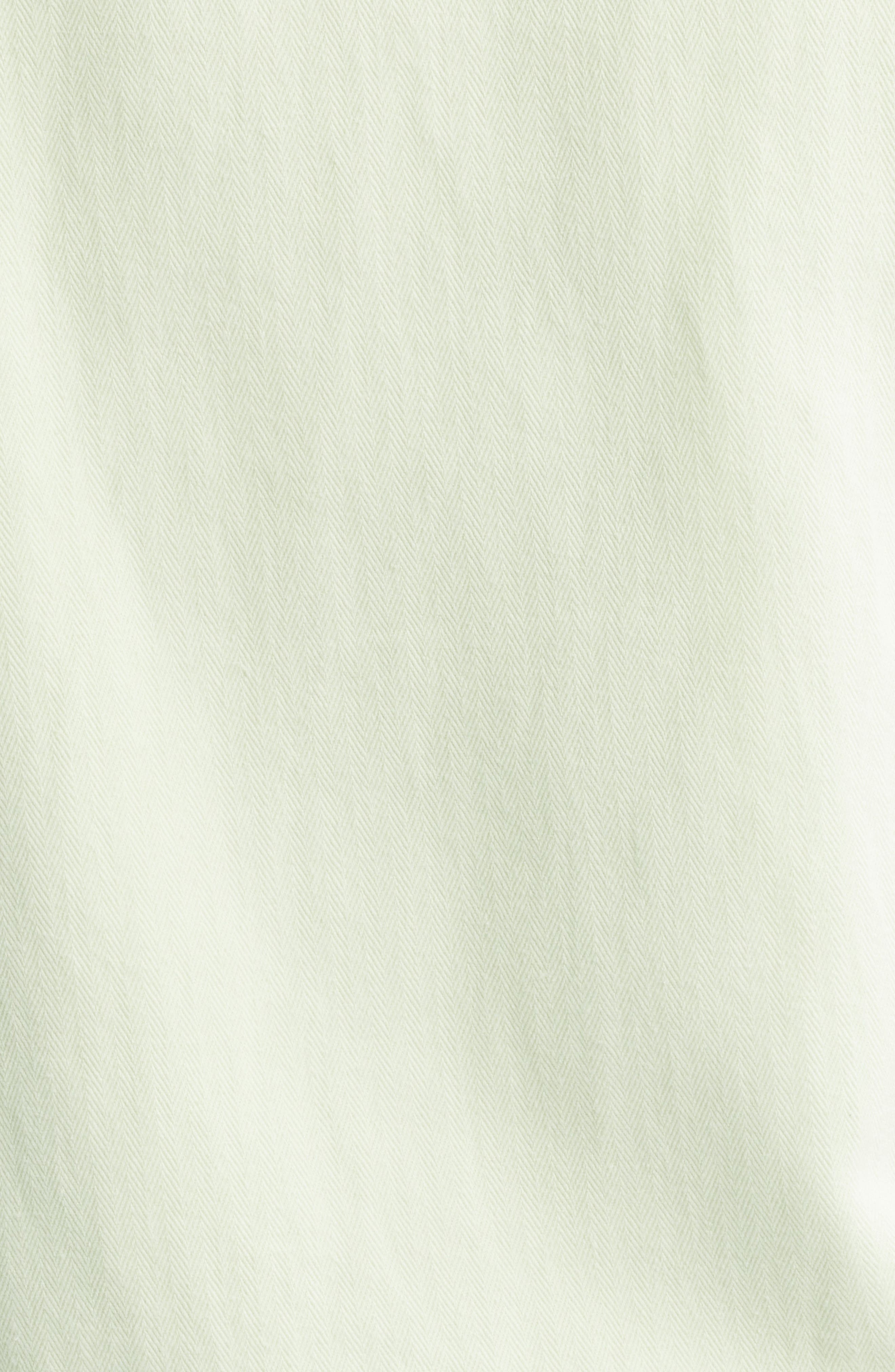 Carhartt Work In Progress Rainer Cotton & Linen Herringbone Zip Jacket in Air Green (Garment Dyed) a - 5