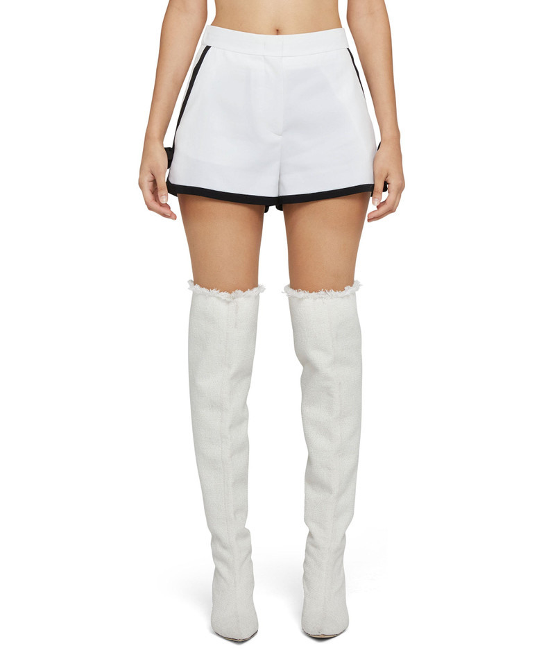 MSGM Viscose Bermudas with contrasting border outlook
