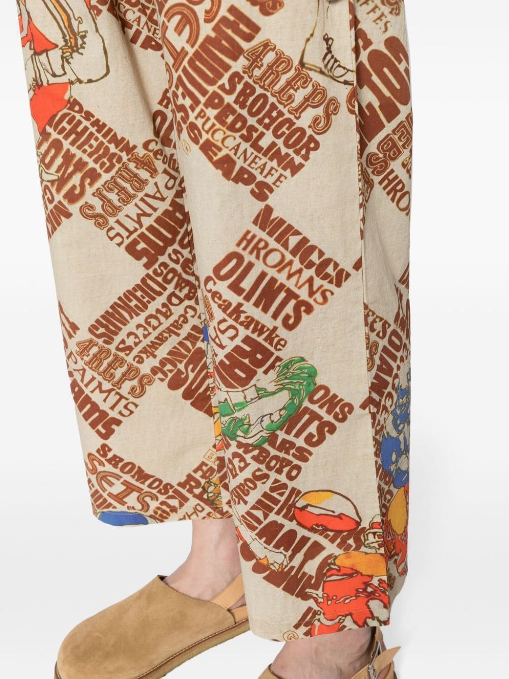 printed cropped trousers - 5