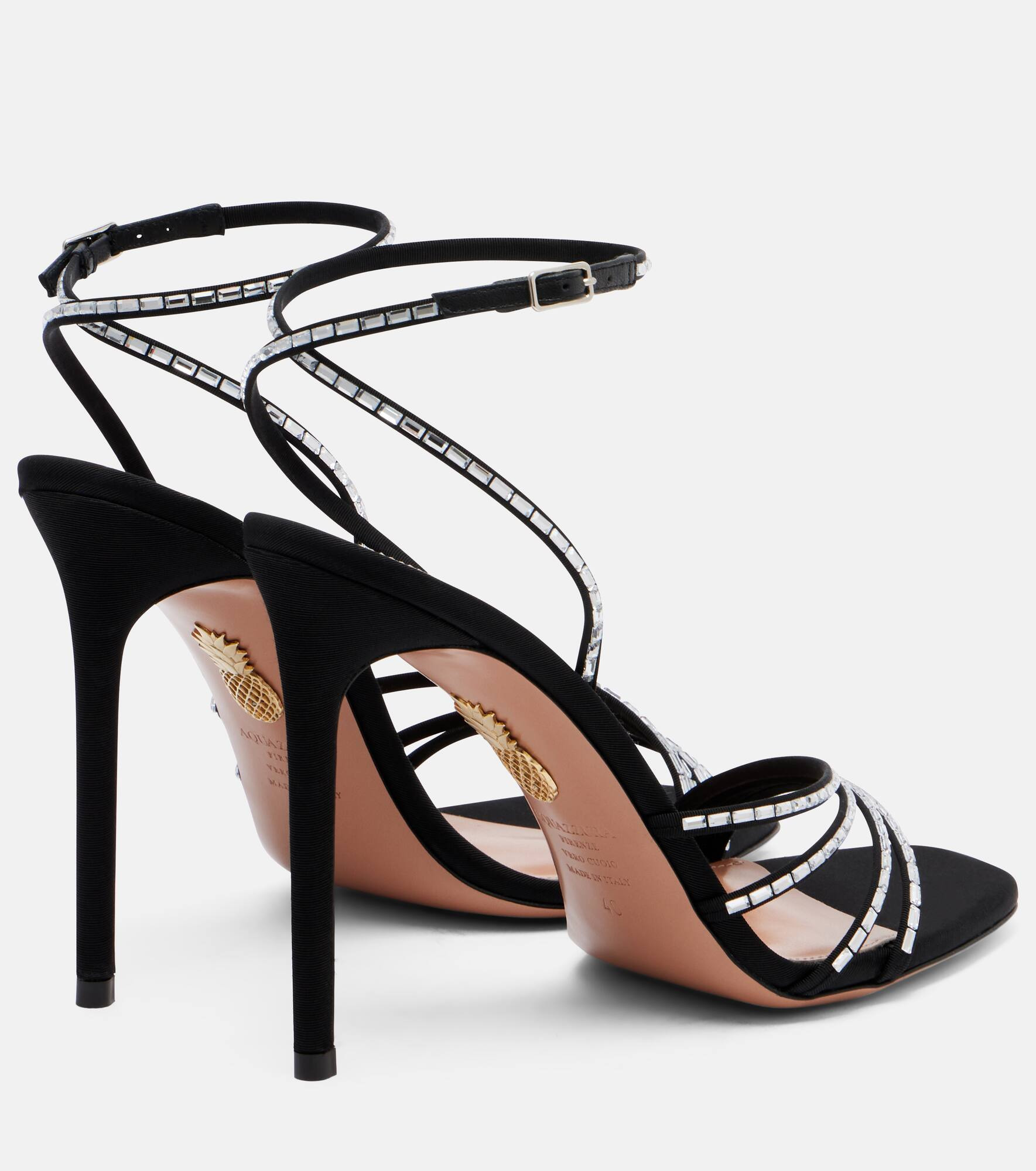 Mistica 105 embellished satin sandals - 2