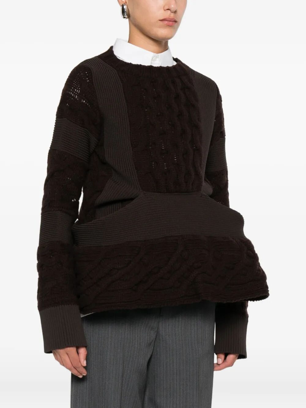 Sacai Women Wool Knit Pullover - 5