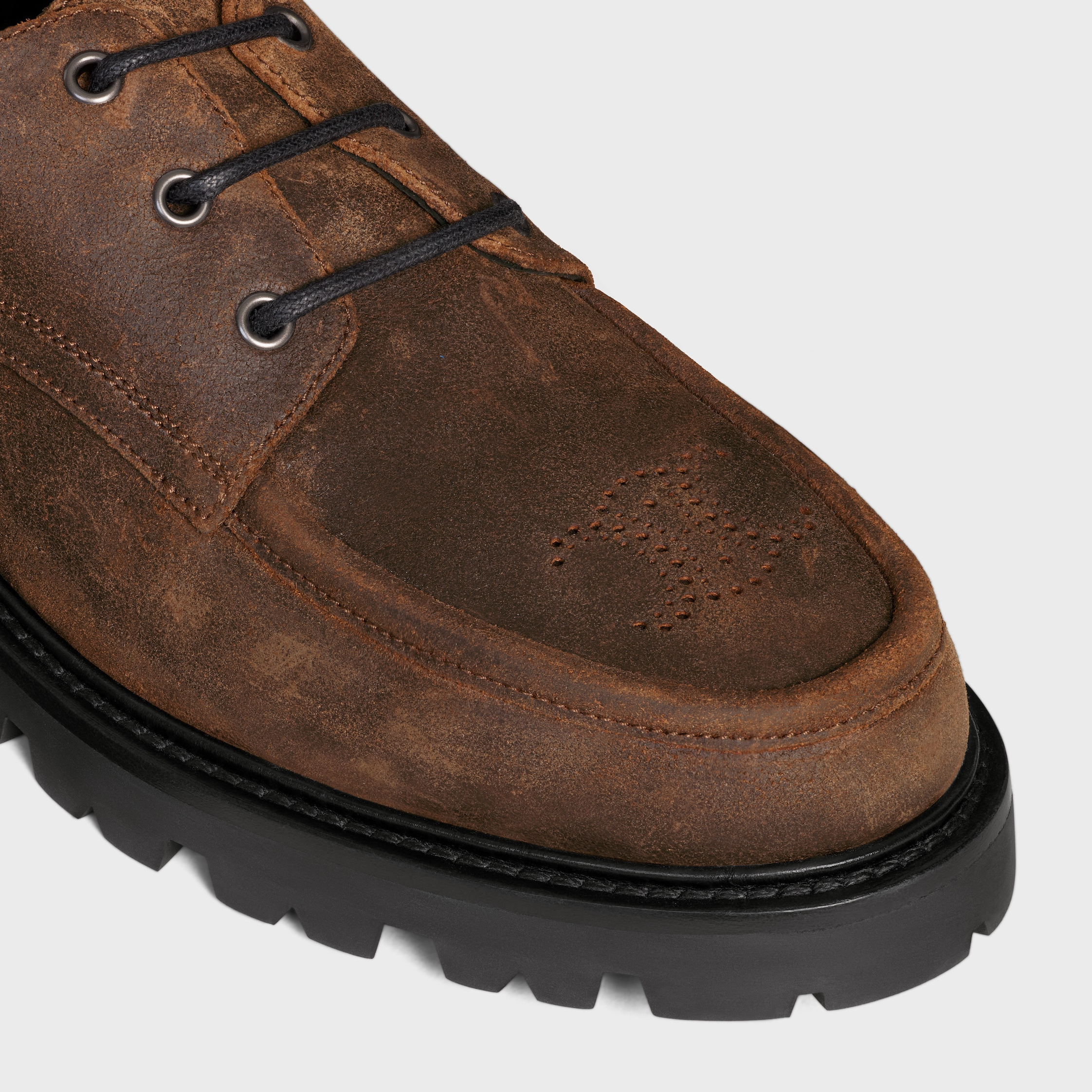 CELINE MARGARET DERBY IN WAXED SUEDE CALFSKIN - 4