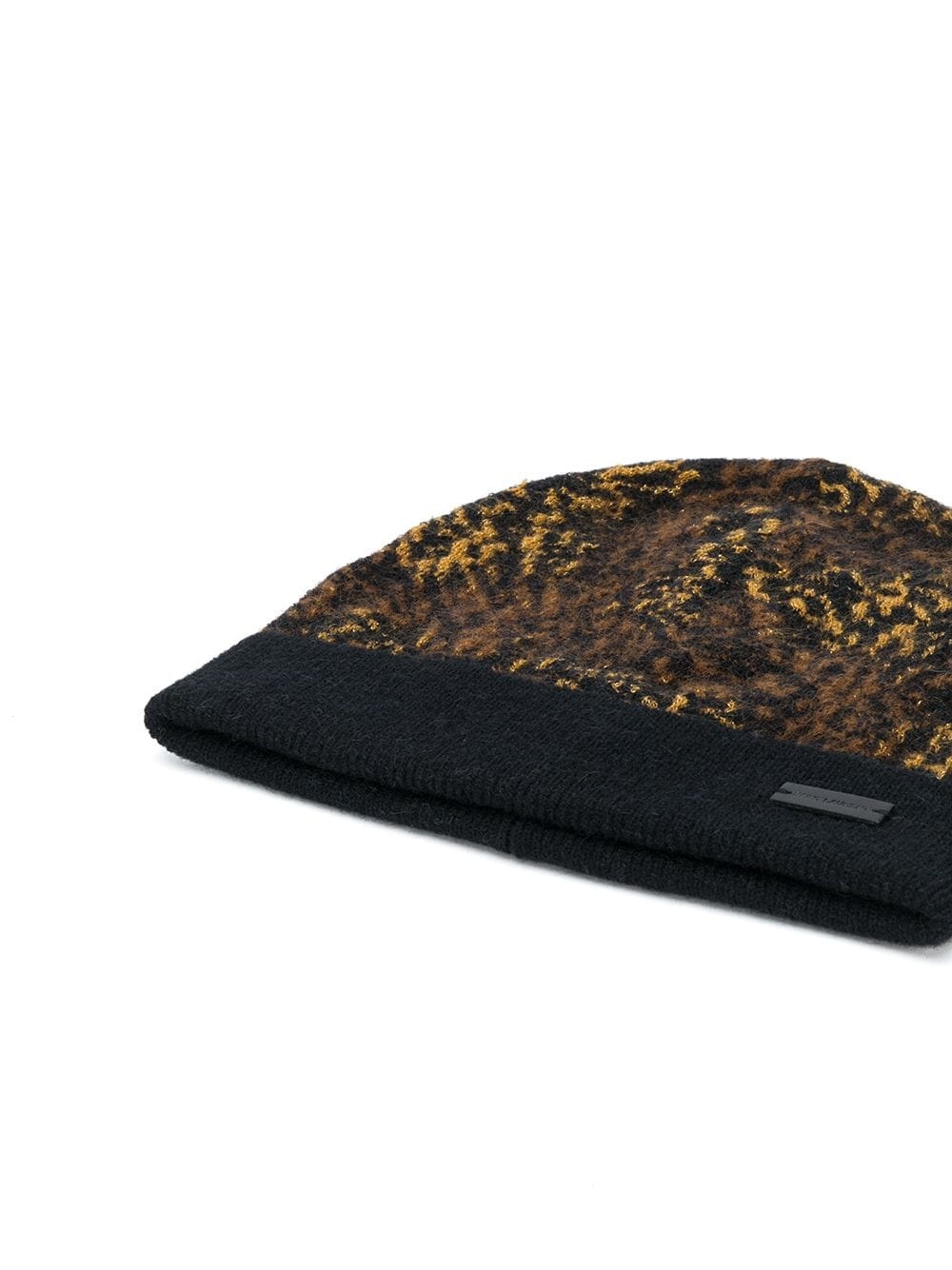 leopard-print mélange beanie - 2