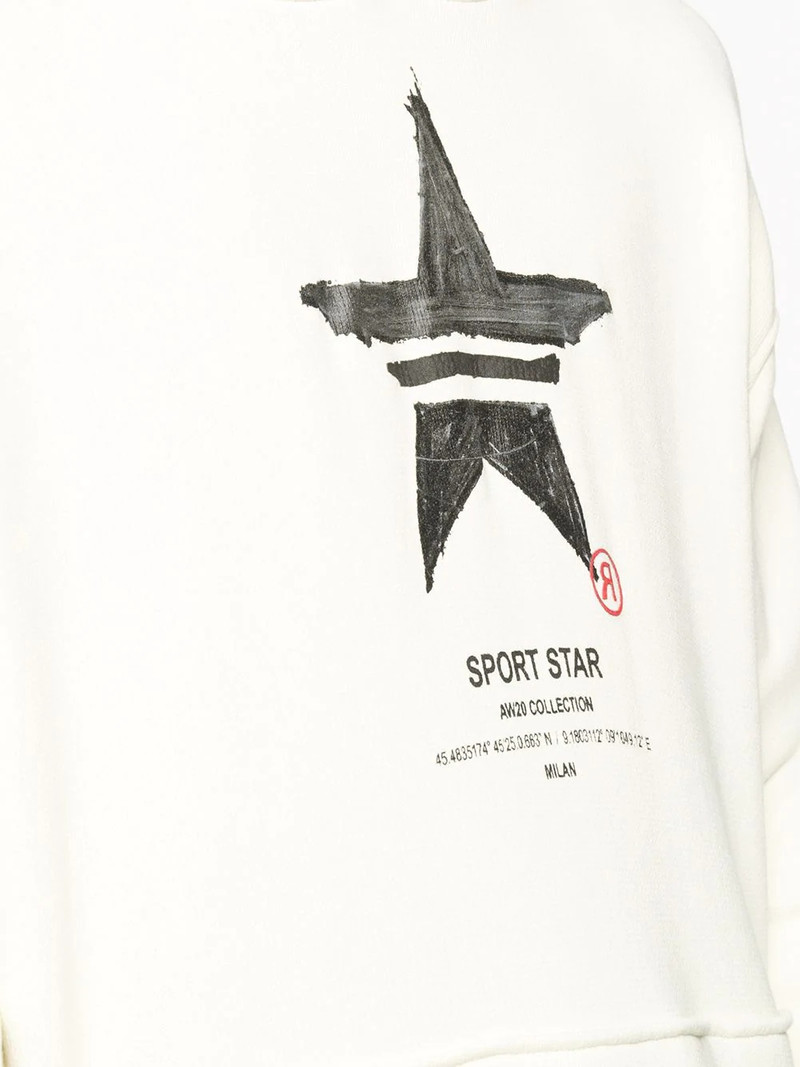 hand-painted Sports Star print hoodie 5