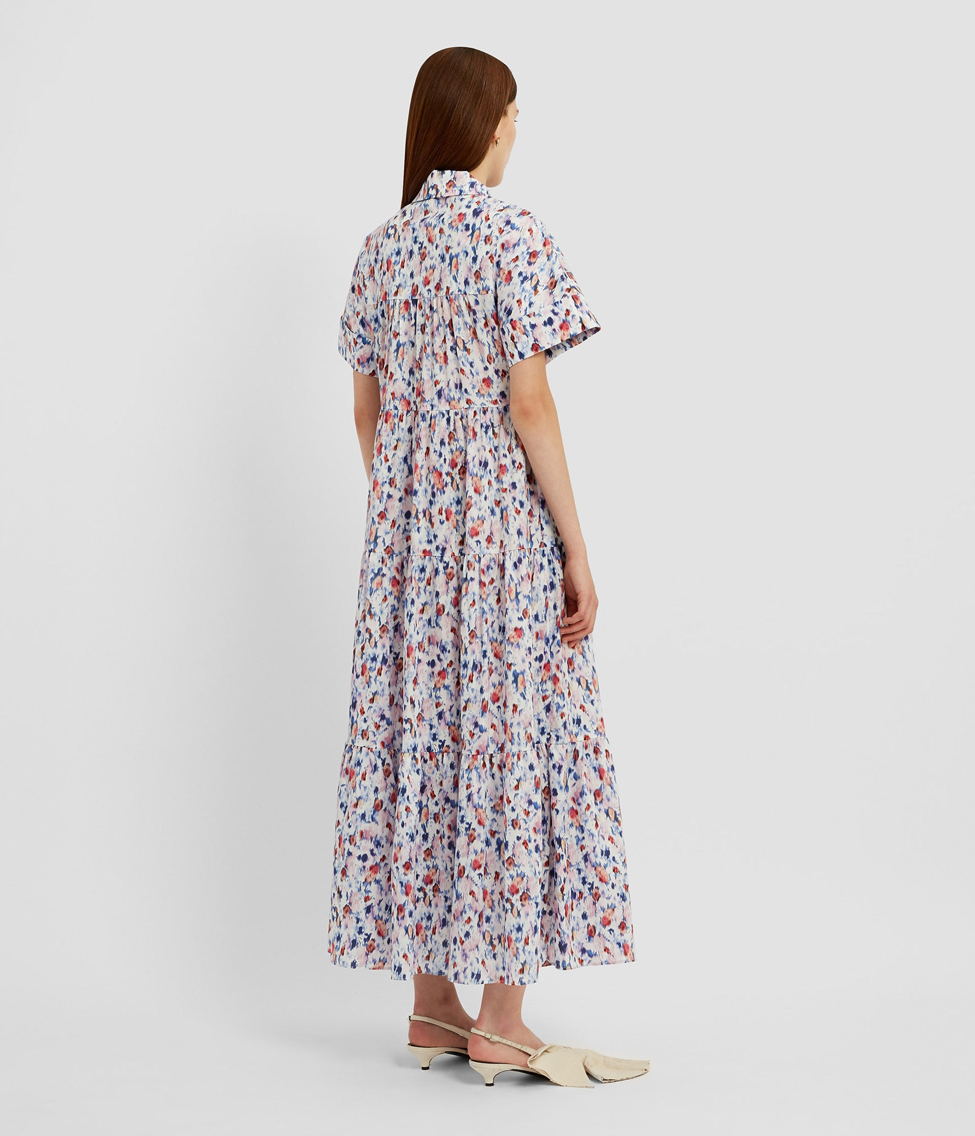 SHORT SLEEVE MIDI SHIRT DRESS - 3
