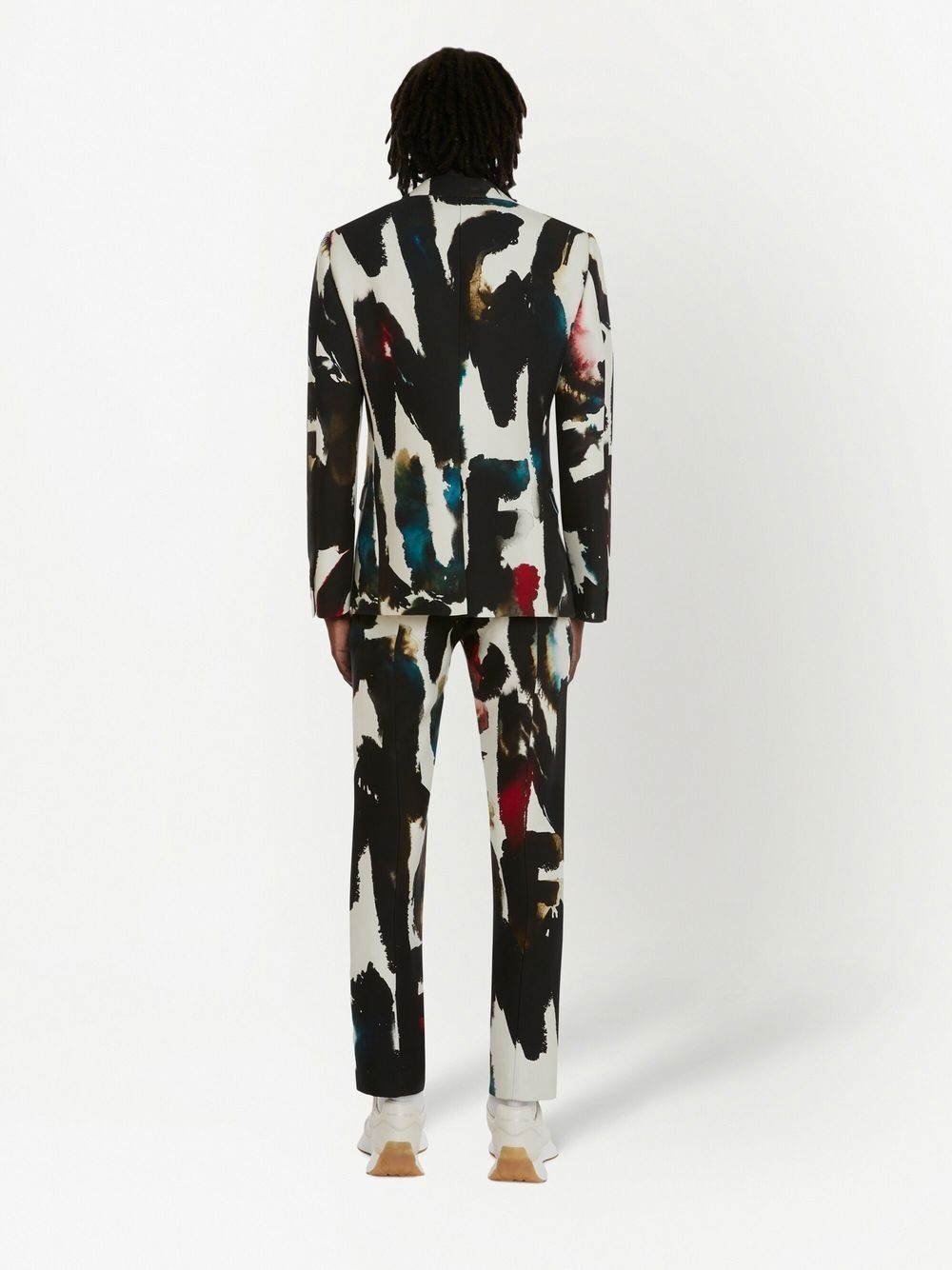 WATERCOLOUR CIGARETTE-CUT TROUSERS - 3