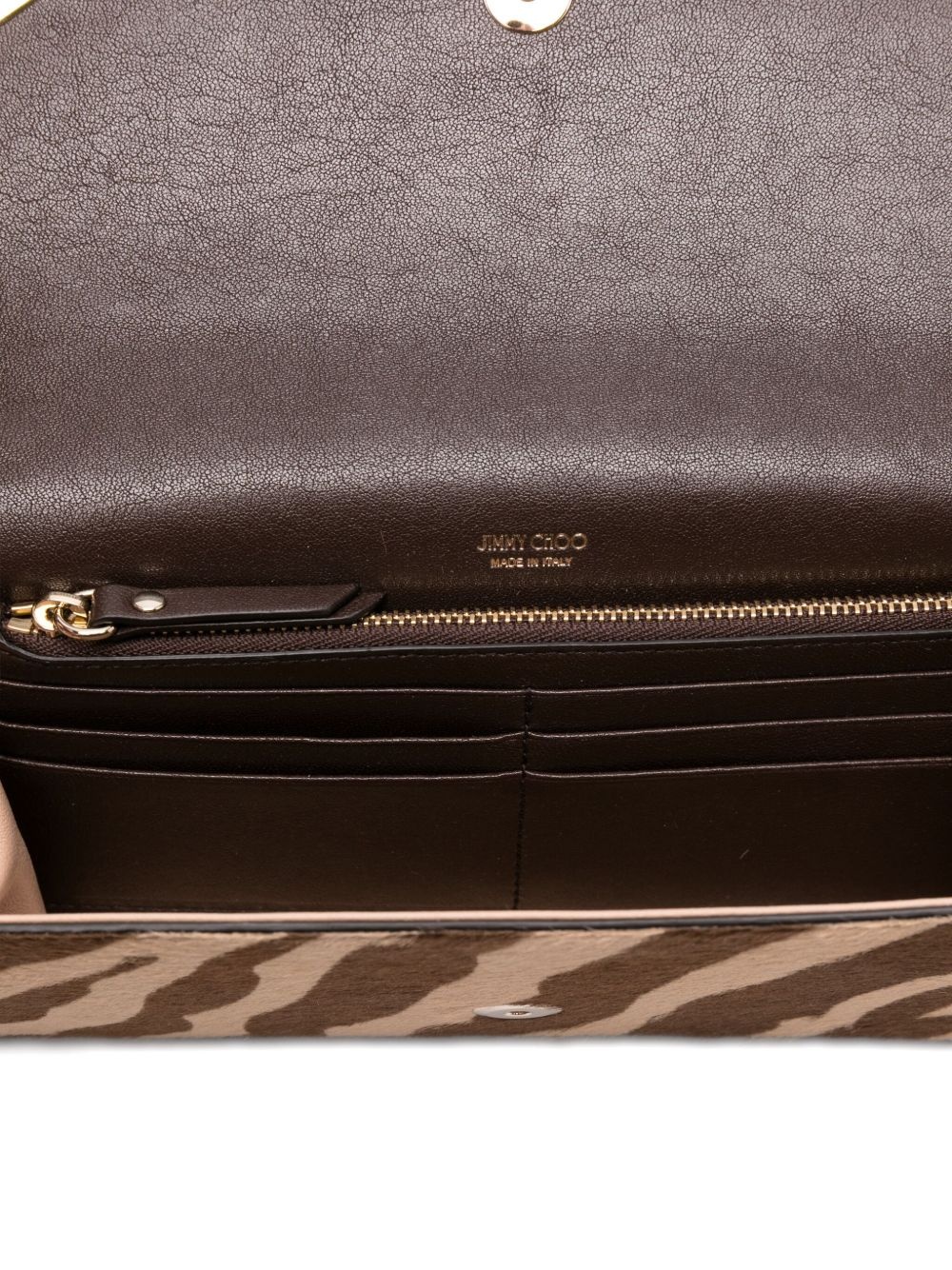 Emmie zebra-print clutch bag - 5