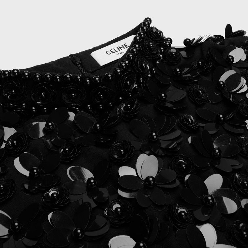 embroidered top in silk georgette 3