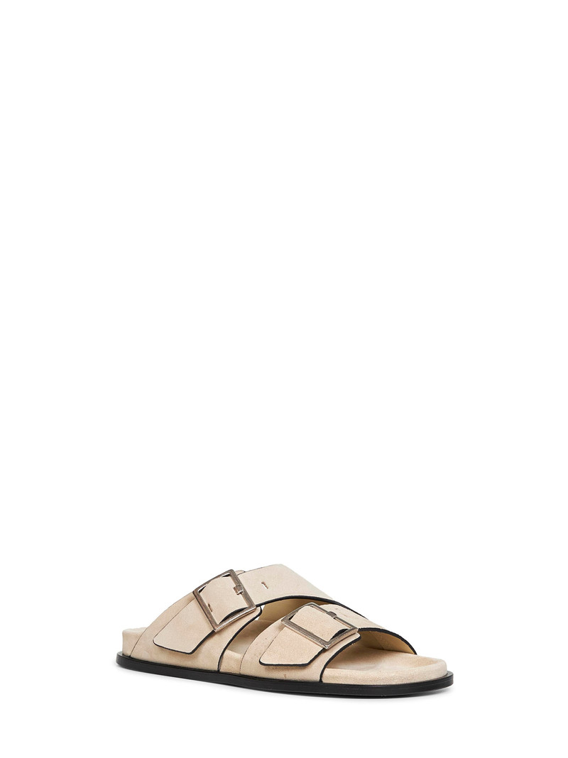 ALOHAS Beige suede Alba sandals outlook