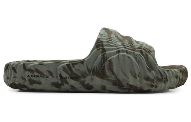adidas Adilette 22 Slides 'Olive Strata Silver Green' HP6517 - 3