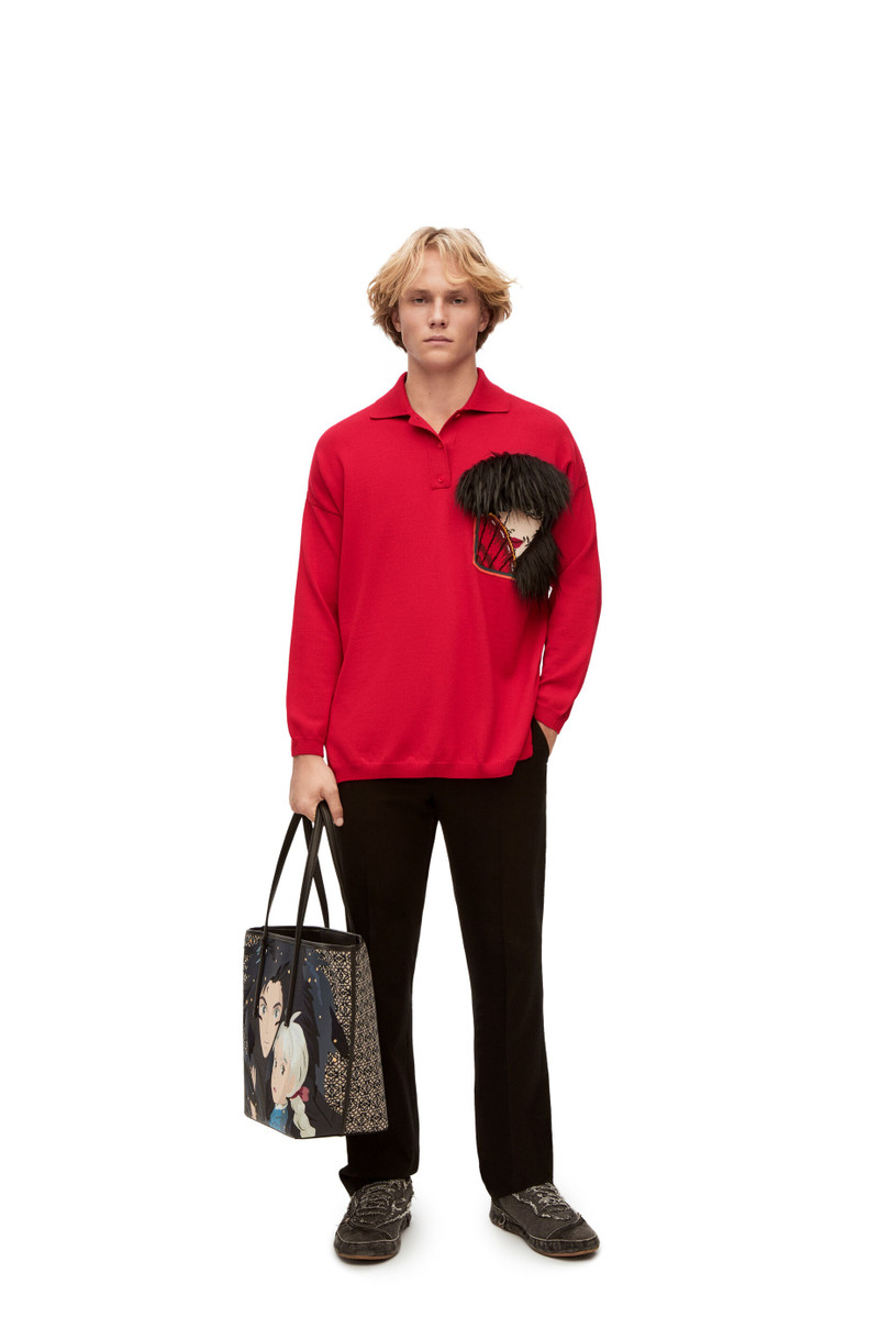 Loewe Witch of the Waste polo sweater in wool outlook