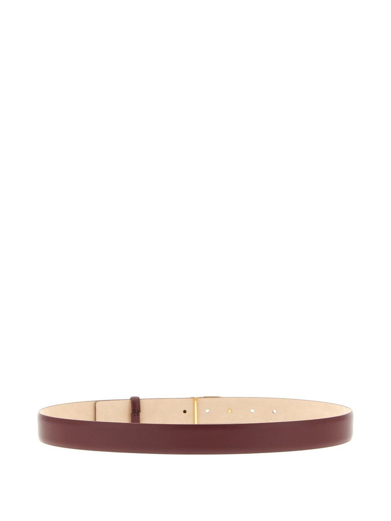 KHAITE smooth saddle leather belt outlook