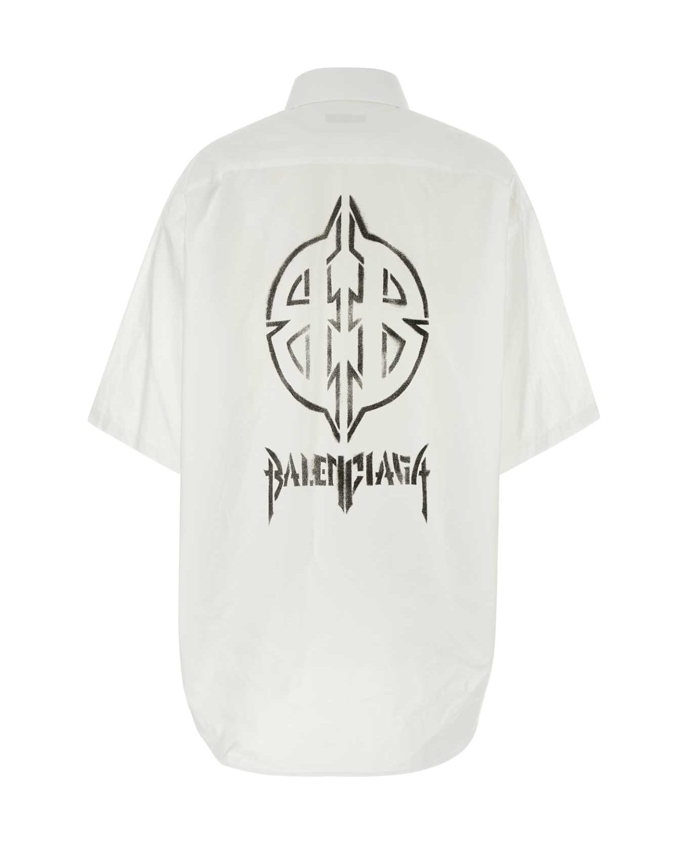Tシャツ・カットソー BALENCIAGA White poplin oversize shirt (794594TNM60 9000) BALENCIAGA White Poplin Oversize Shirt | italist | REVERSIBLE