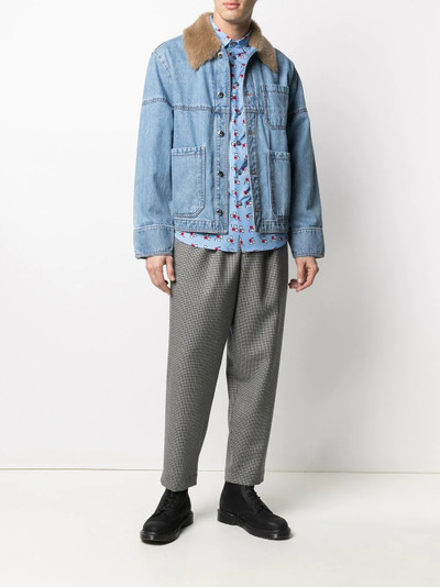 Marni contrast-panel printed shirt outlook