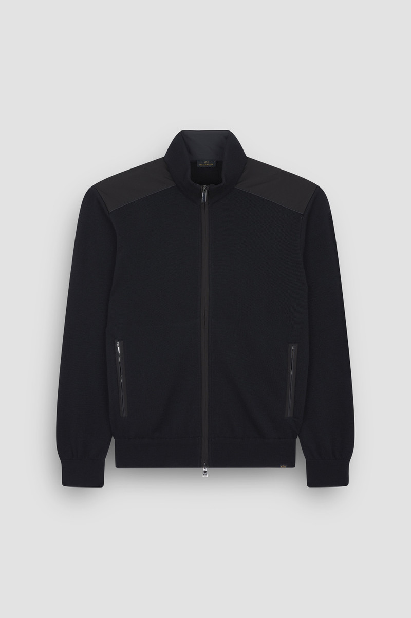 SOFT COOL TOUCH WOOL ZIP-UP SWEATER WITH TYPHOON® PLATINUM DETAILS 1
