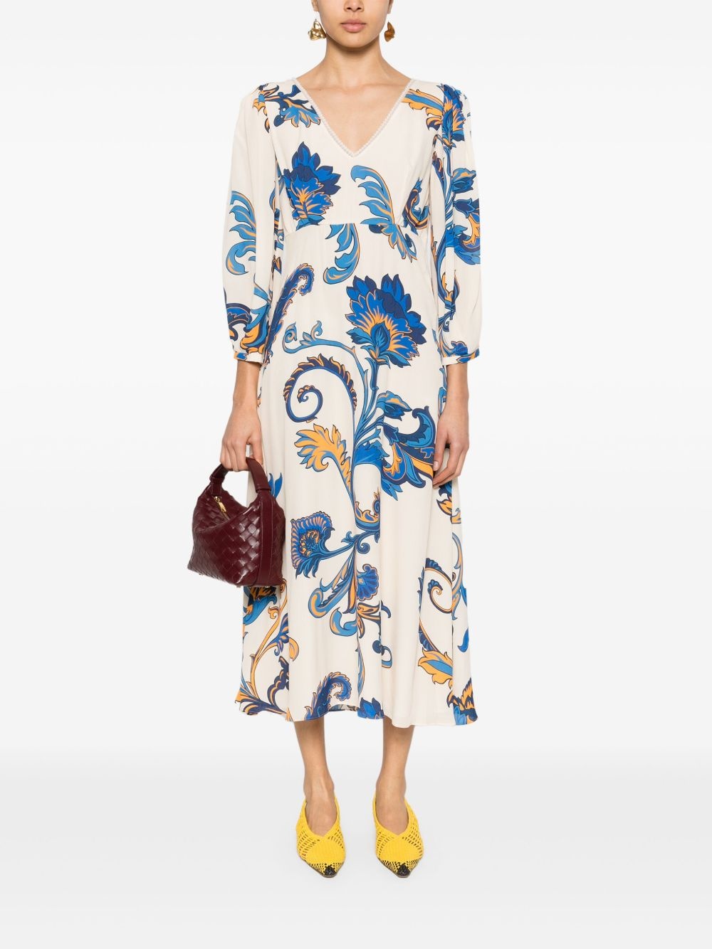floral-print midi dress - 2