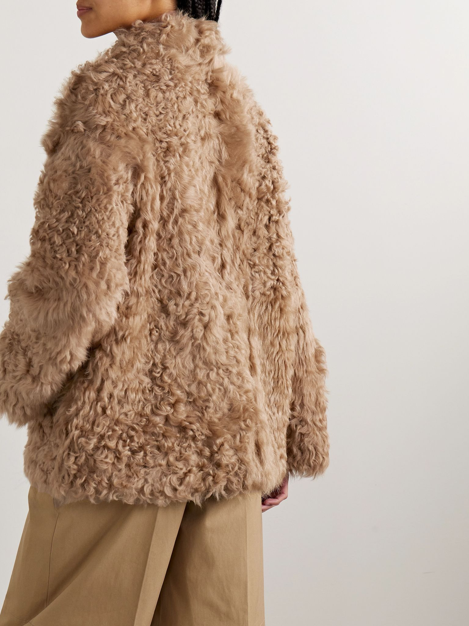 Carolyn shearling coat Light brown - 4