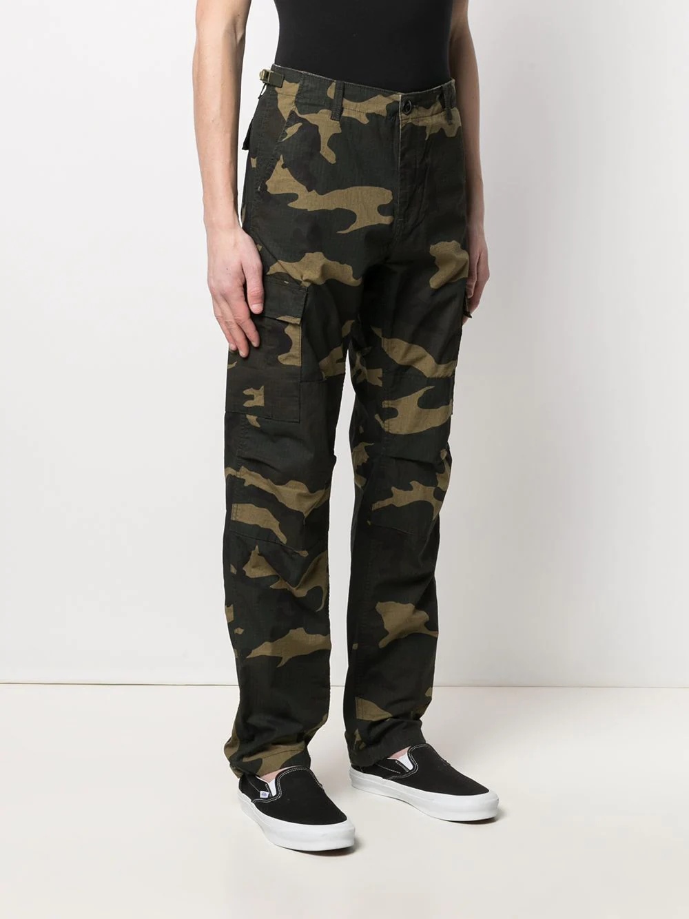 camouflage print cargo trousers - 3