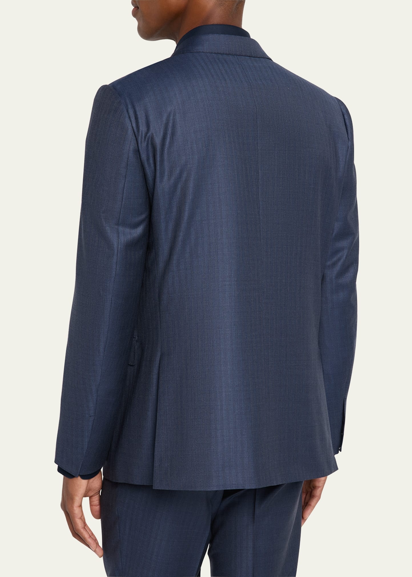 Men's Wool Pinstripe Suit - 6