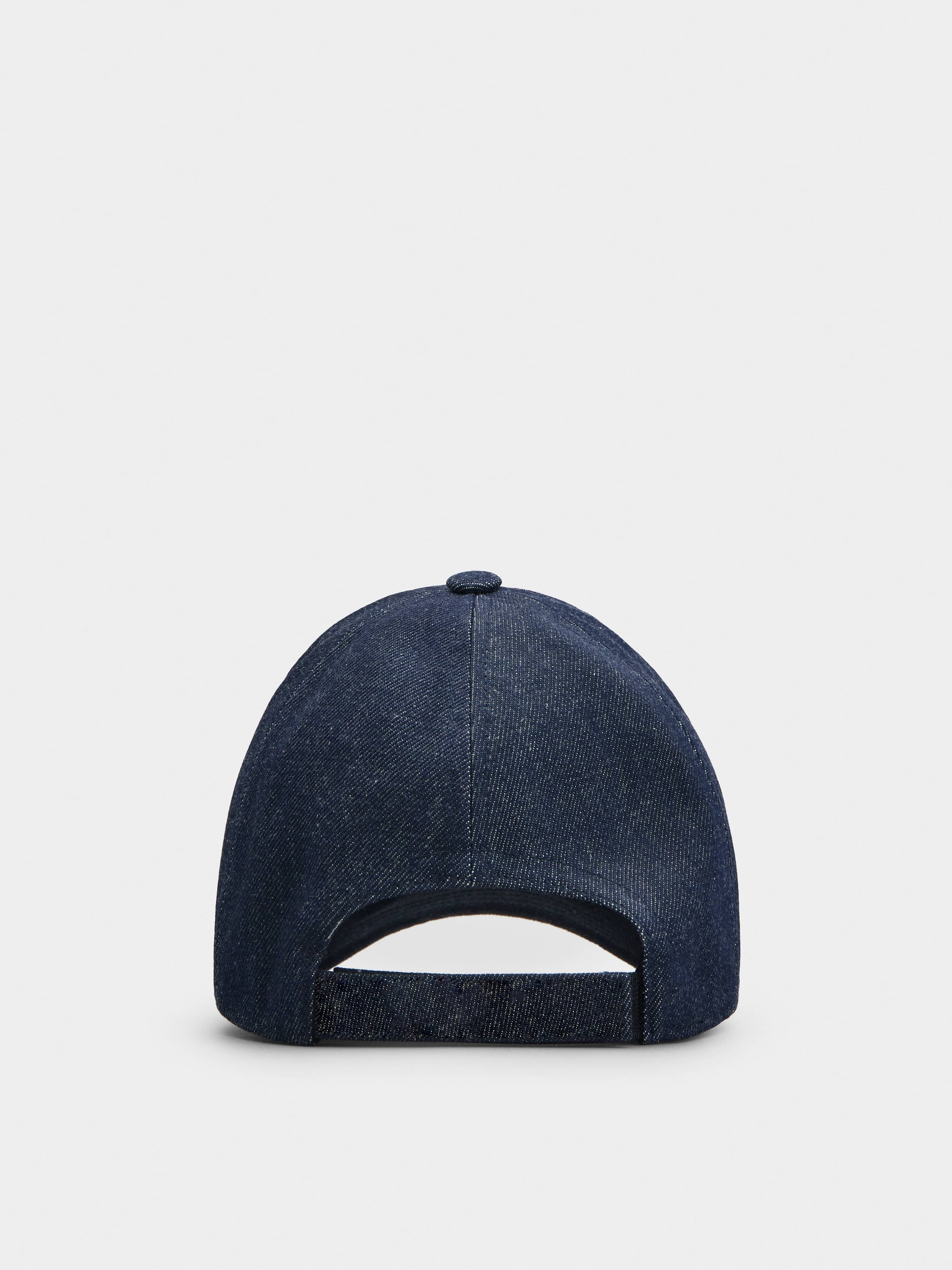 Viv' Skate Strass Buckle Baseball Cap in Denim - 4