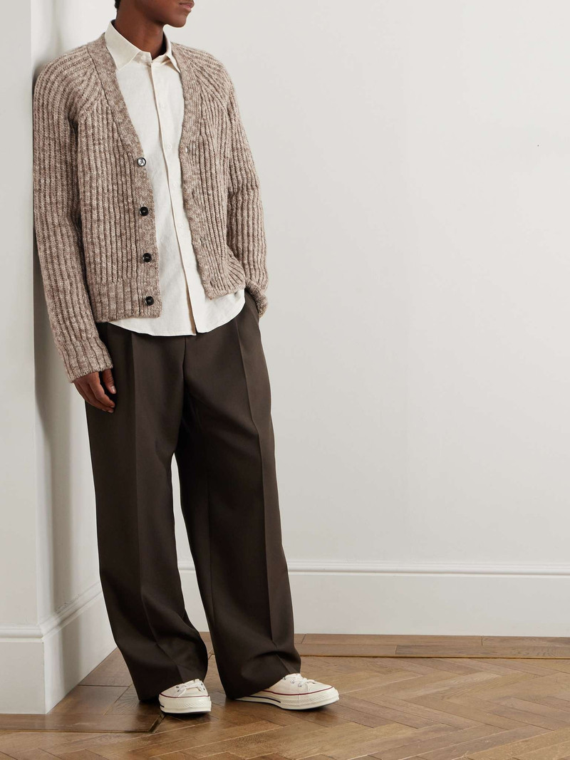 AMI Paris Ribbed Wool Cardigan outlook