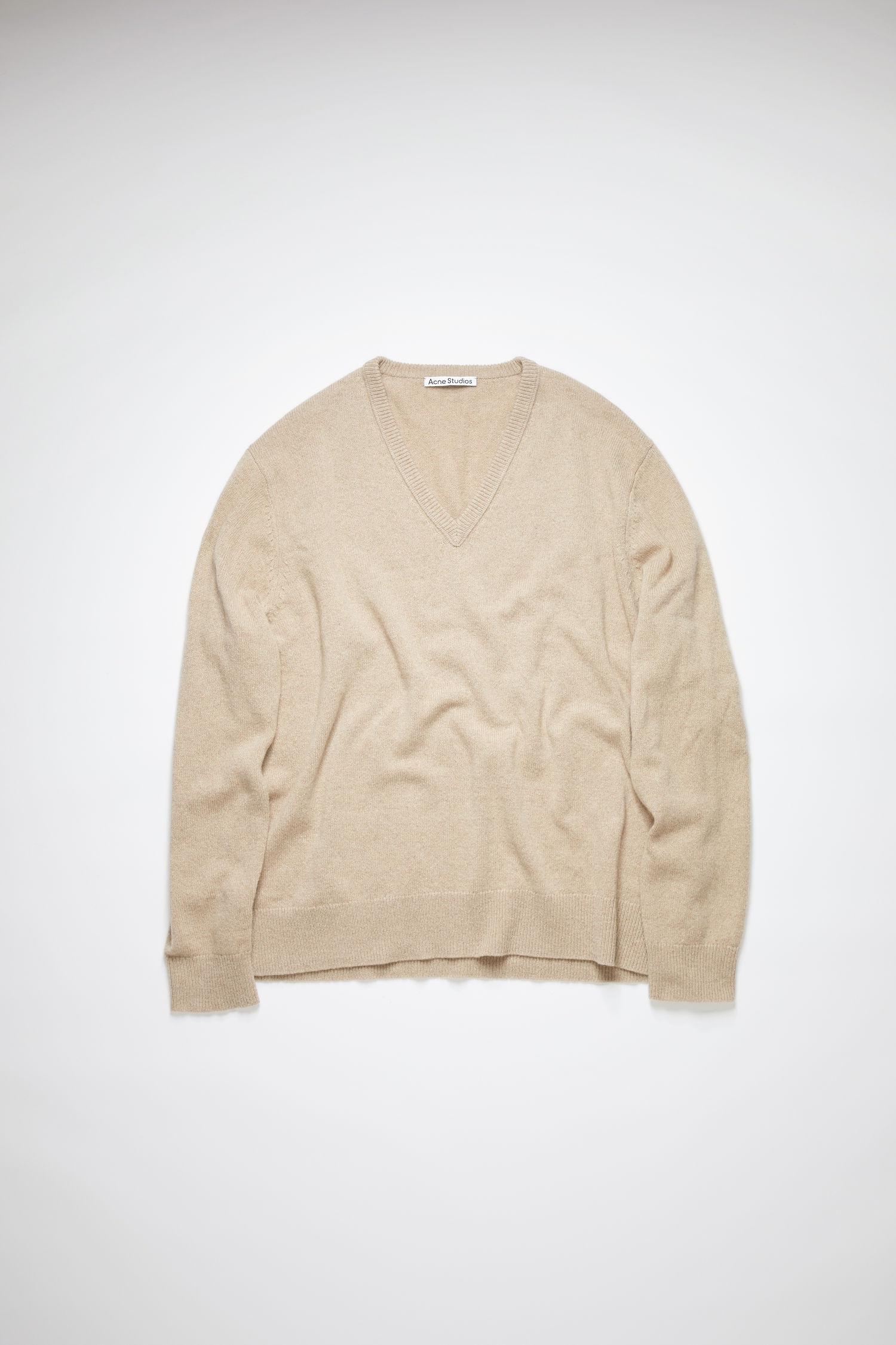 V-neck sweater - Oat beige - 4