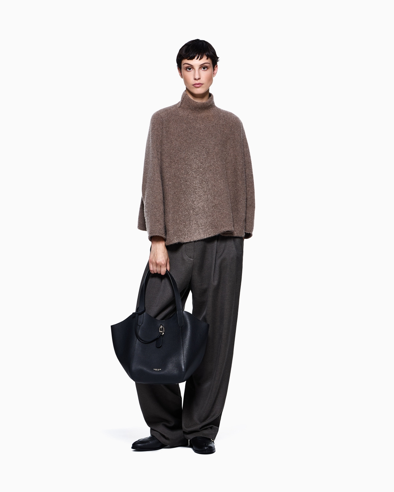CASHMERE MOCK-NECK JUMPER - 2